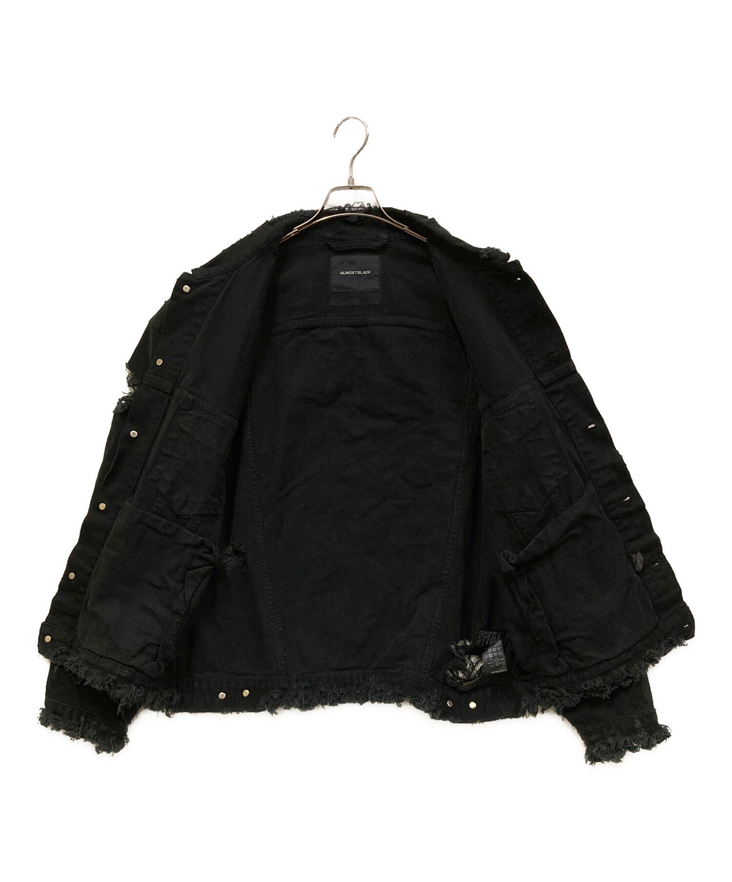 中古・古着通販】ALMOSTBLACK (オールモストブラック) ダメージ加工 