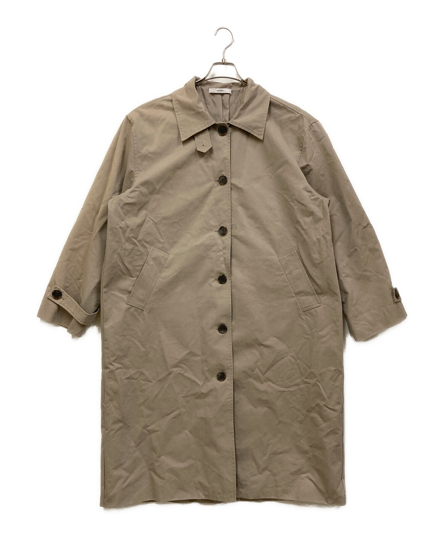 中古・古着通販】OHOTORO (オオトロ) ステンカラーコート ベージュ 