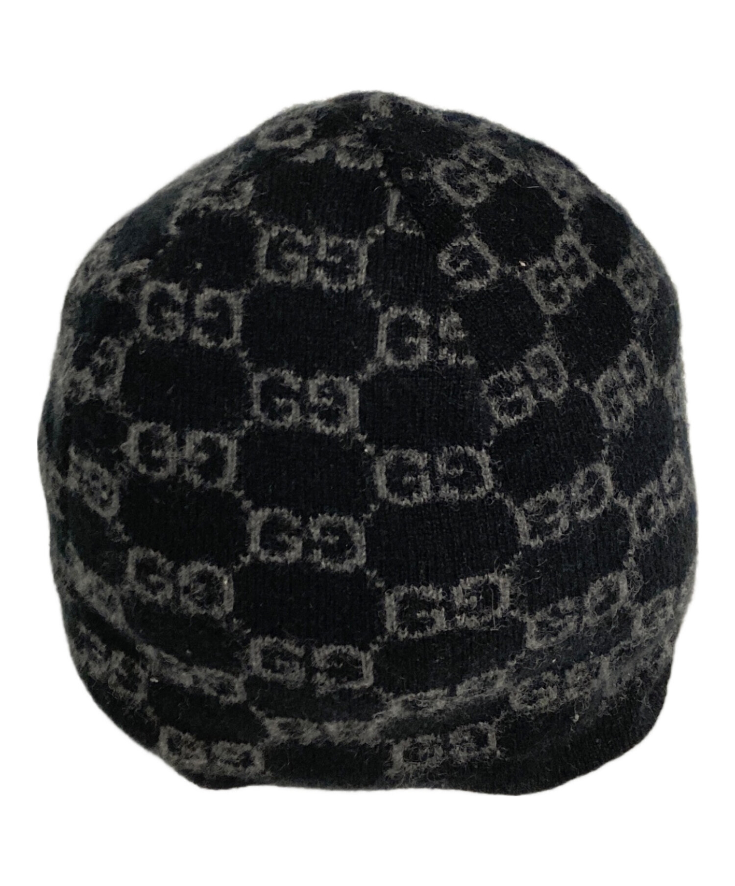 GUCCI メンズカシミヤ ニット帽 中古・古着通販】GUCCI (グッチ) GG柄カシミヤニット帽 ブラック