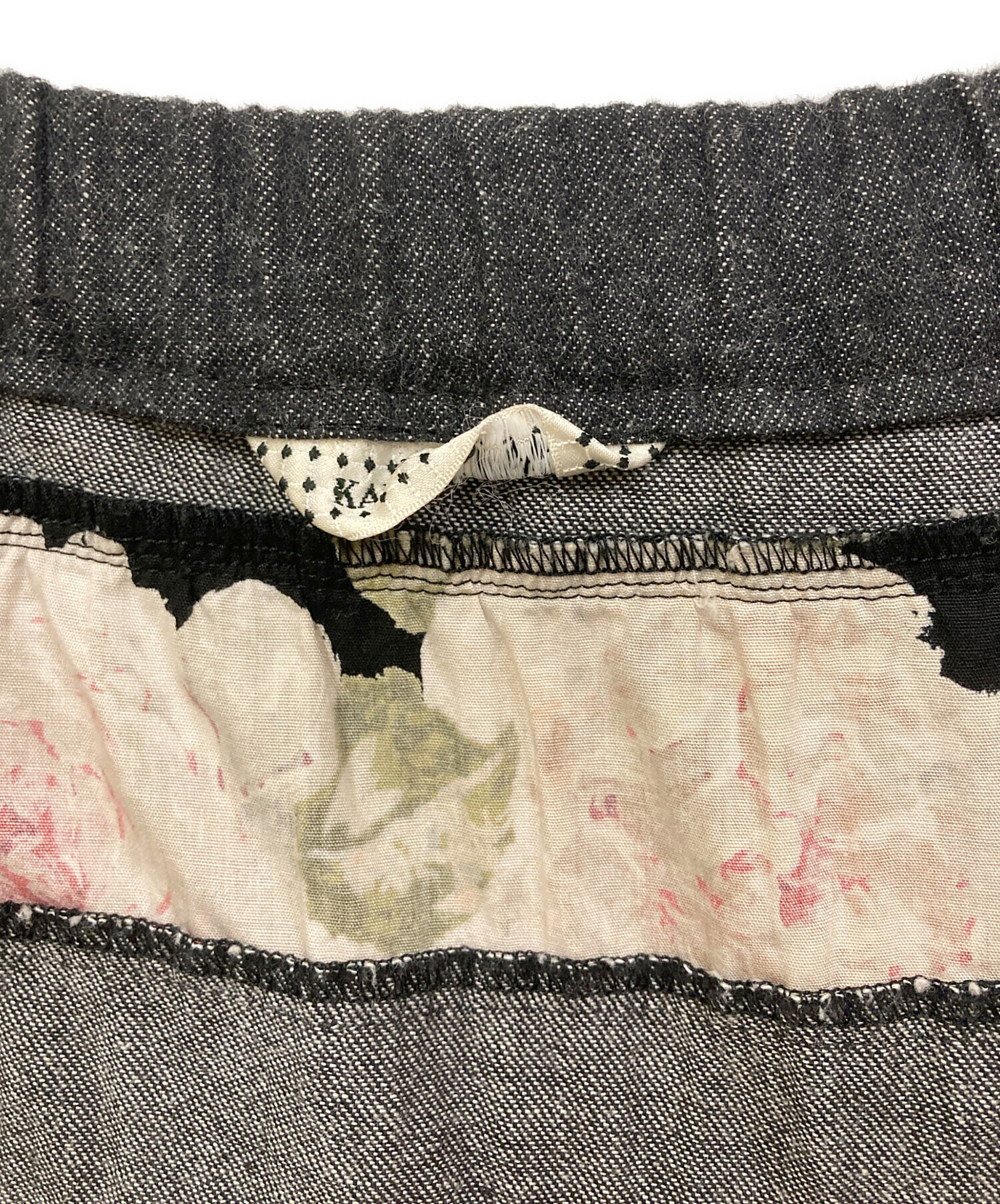 中古・古着通販】KANEKO ISAO (カネコ イサオ) 花柄デニムスカート