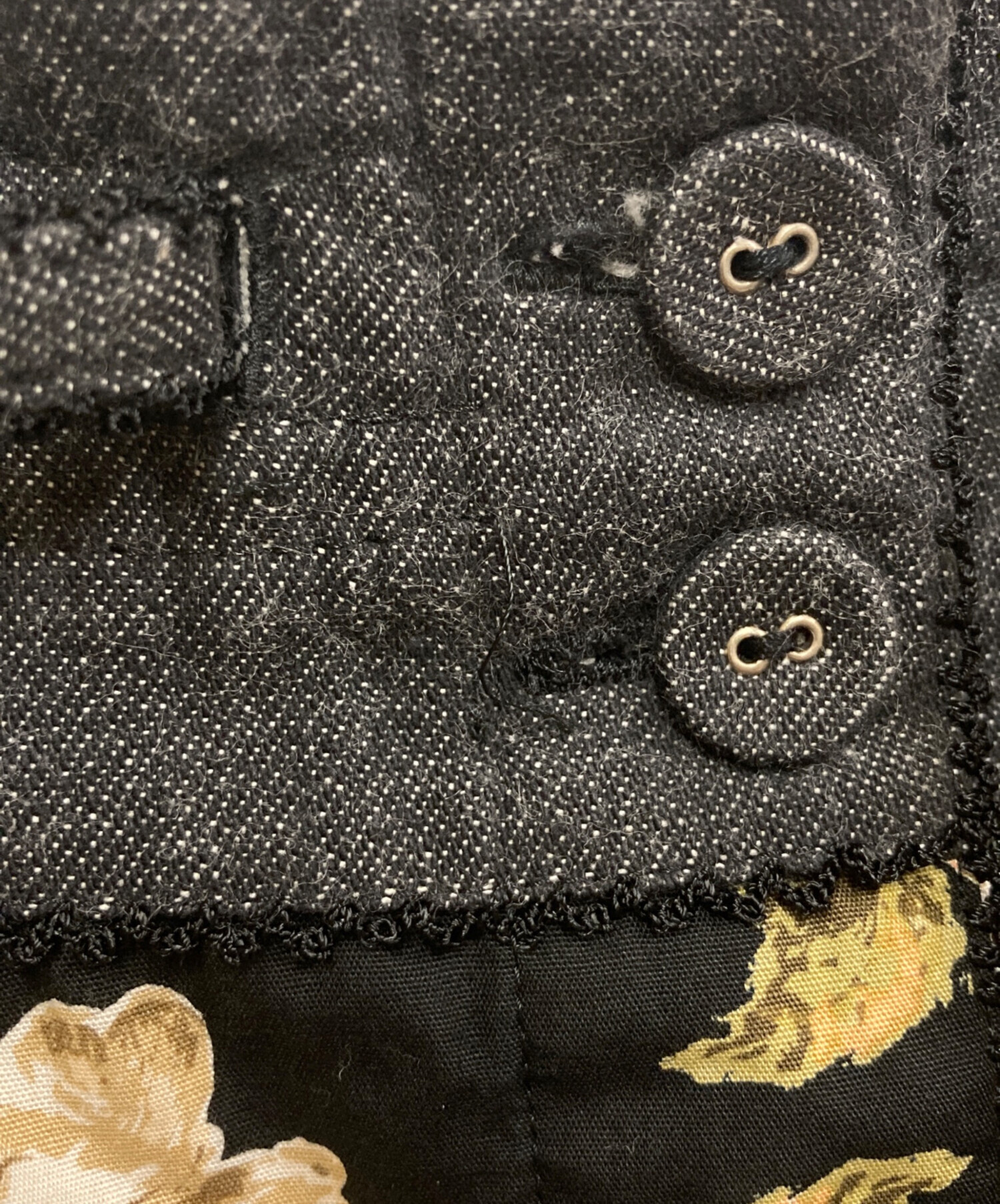 SALE　⚜️カネコ イサオ KANEKO ISAO⚜️フリル　デニムジャケット 中古・古着通販】KANEKO ISAO (カネコ イサオ) 花柄デニムスカート