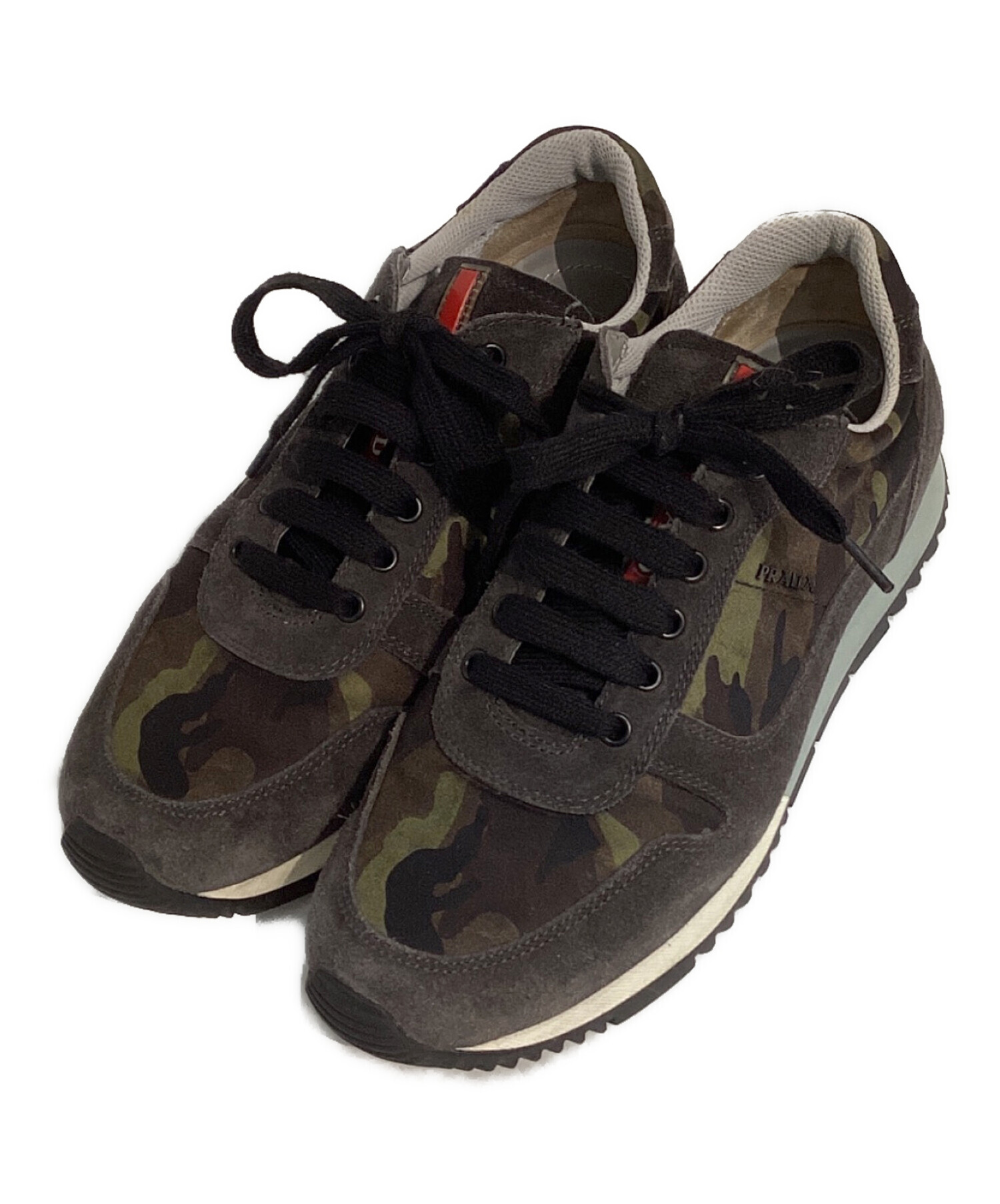 PRADA カモフラージュ スニーカー　6 1/2 中古・古着通販】PRADA SPORTS (プラダスポーツ) カモフラージュ