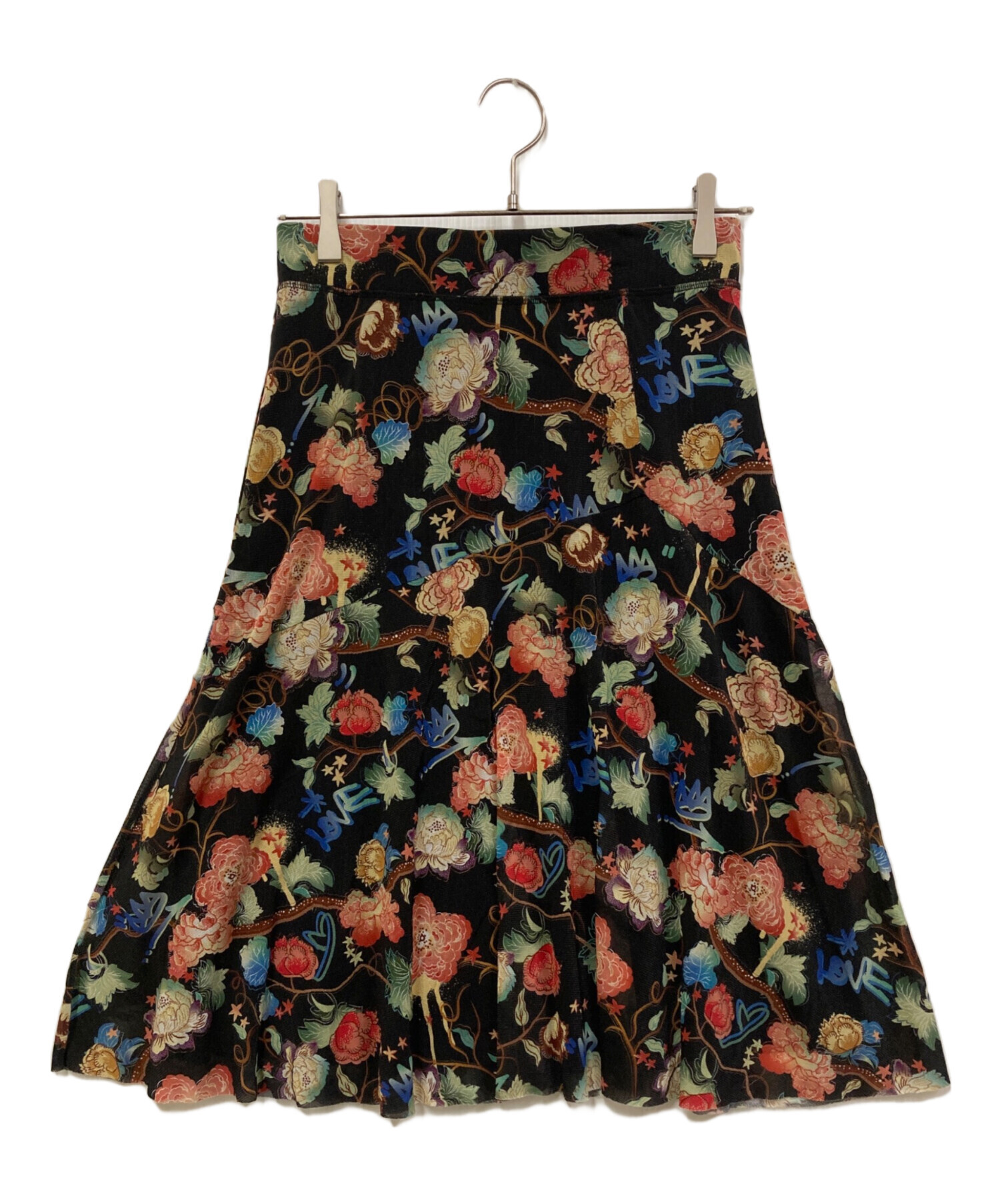 ヴィヴィアンタム花柄タイトスカート サイズ40ノースリーブネットトップス40 ヴィヴィアンタム花柄タイトスカート サイズ40ノースリーブネット