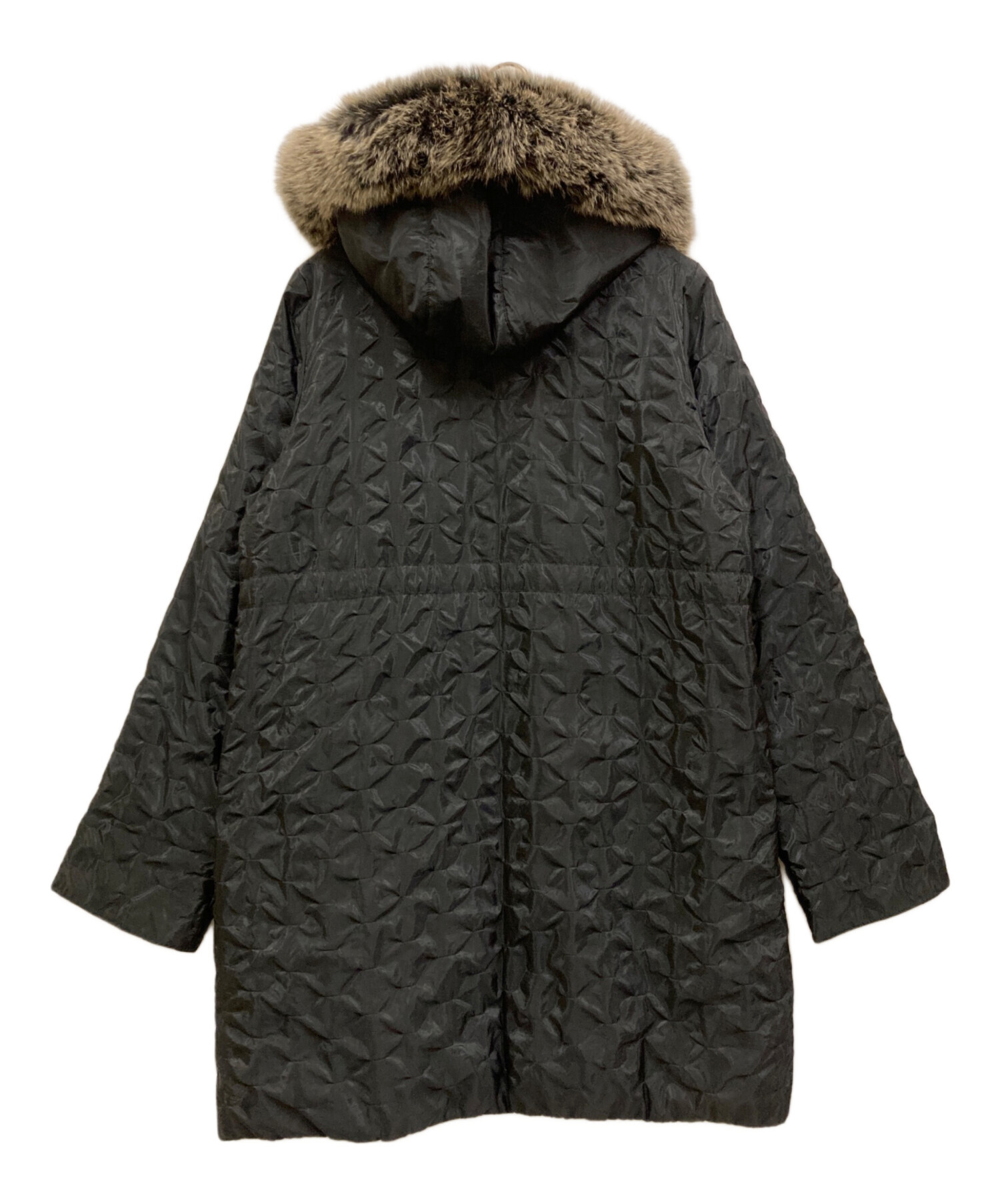 未使用 タグ付 バルマン ダウンコート ブルーフォックス ファー 撥水 総柄裏地 中古・古着通販】BALMAIN (バルマン) ブルーフォックスファー付き