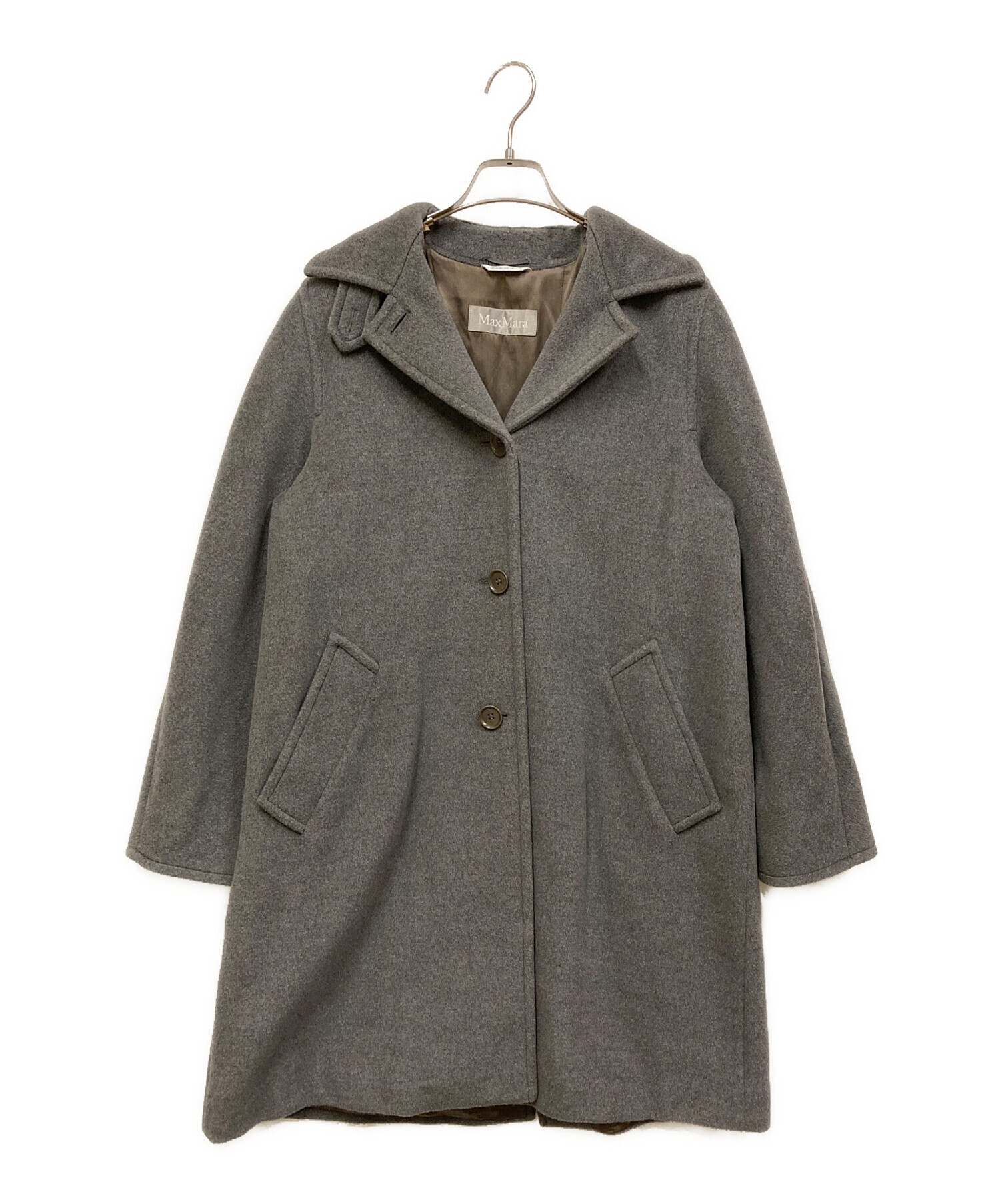 中古・古着通販】MaxMara (マックスマーラ) ウールコート グレー