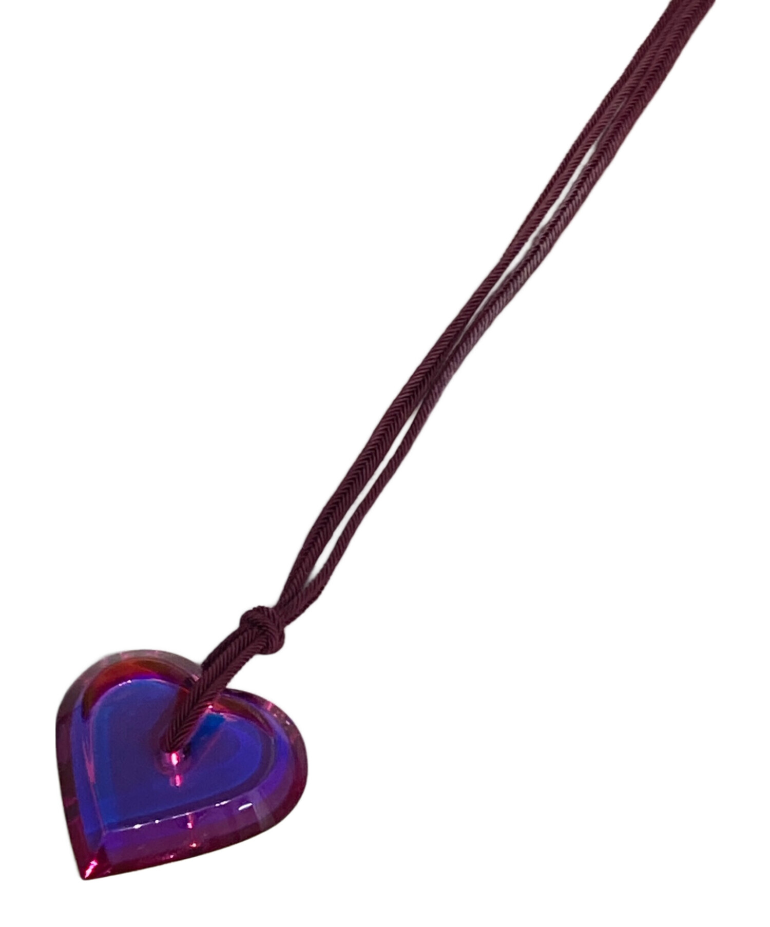 中古・古着通販】Baccarat (バカラ) クリスタルネックレス パープル