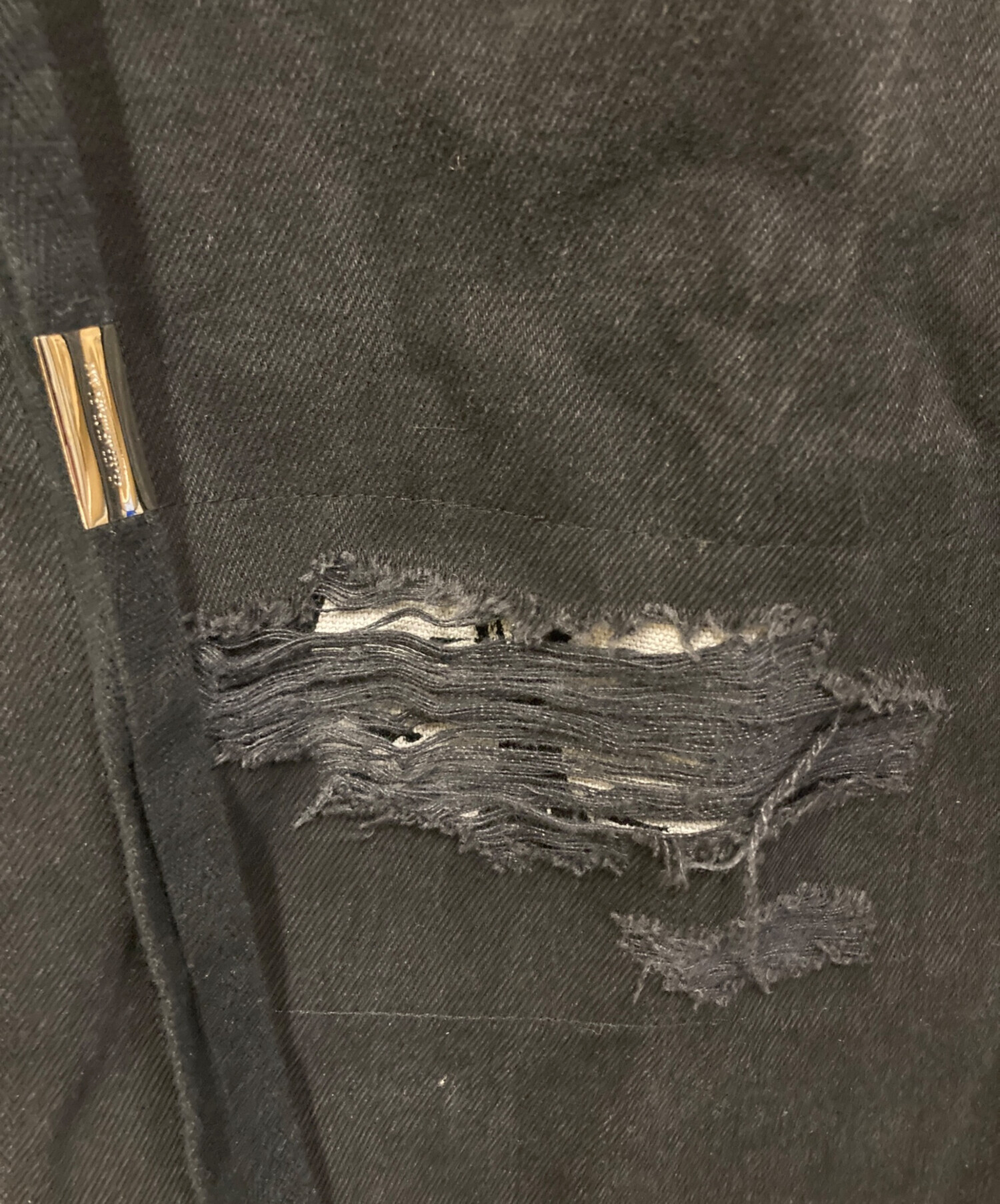 ANN DEMEULEMEESTER アンドゥムルメステール マフラー - 黒 【古着】【中古】 アンドゥムルメステール Ann Demeulemeester コート ウール 中古・古着