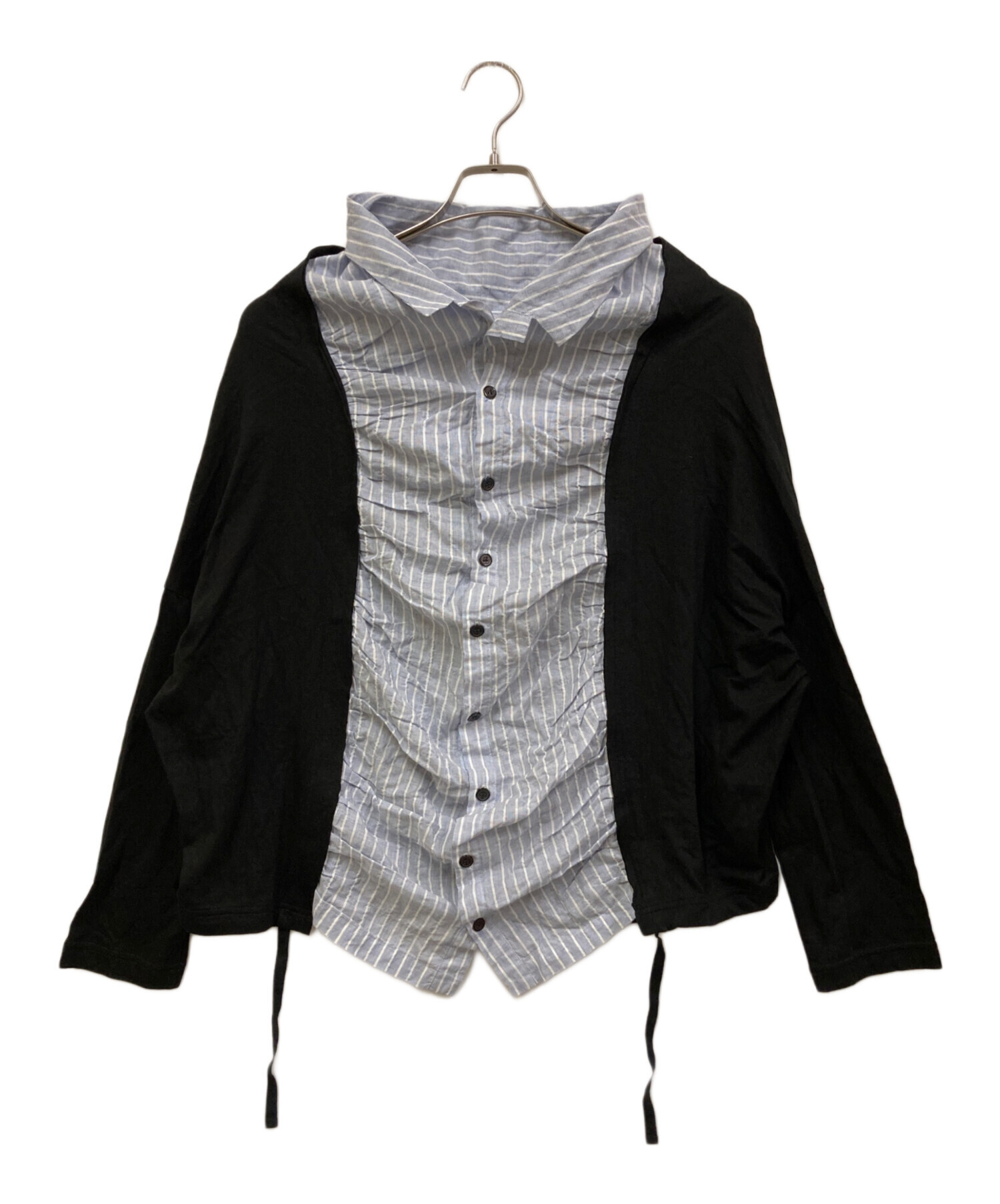 中古・古着通販】Y's (ワイズ) ストライプ切替デザインカットソー