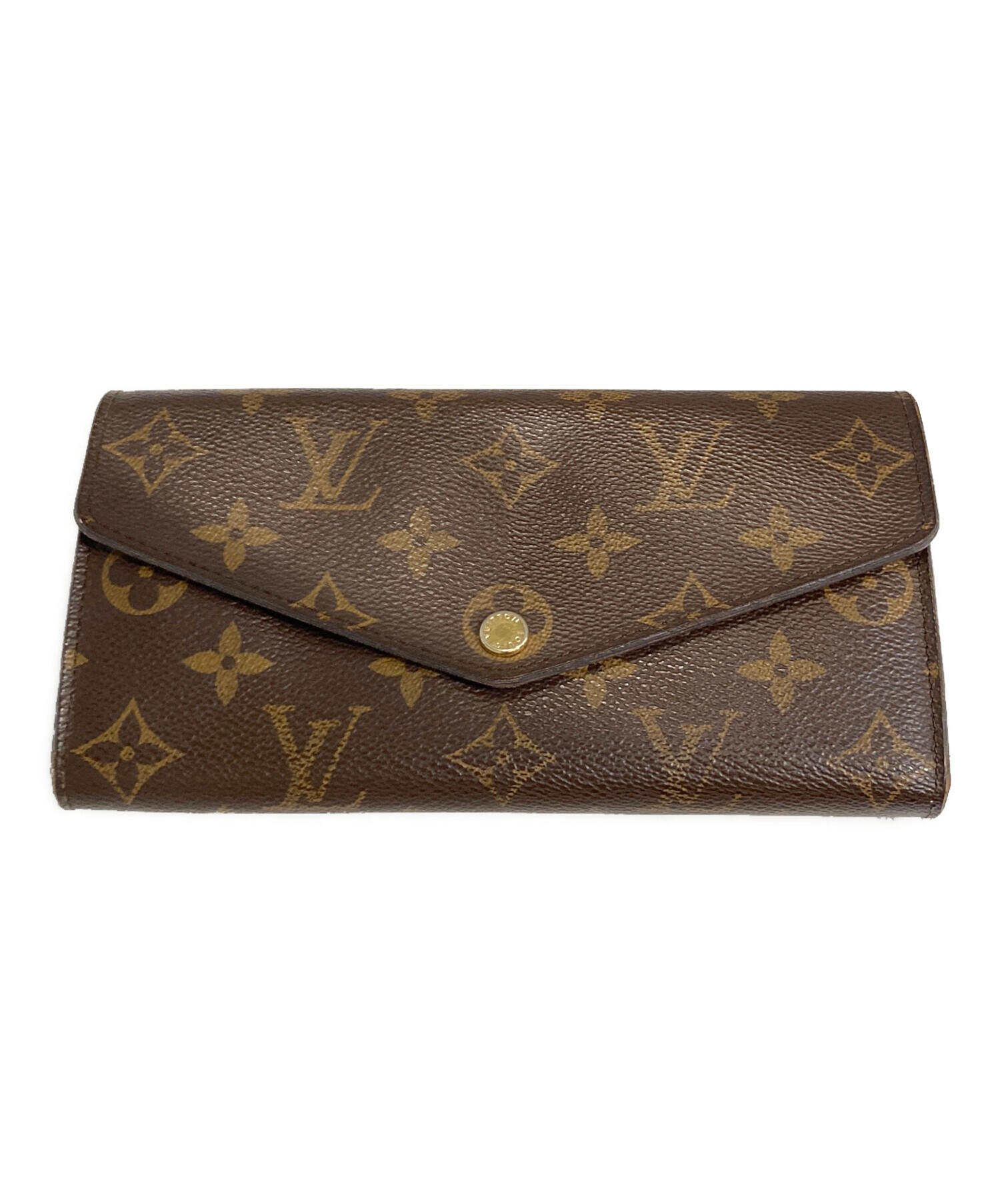 Louis Vuitton ブラウンレザー長財布 中古・古着通販】LOUIS VUITTON (ルイ ヴィトン) 長財布 ブラウン