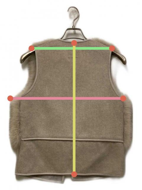 中古・古着通販】Sov. (ソブ) フォックスファーベスト ベージュ サイズ