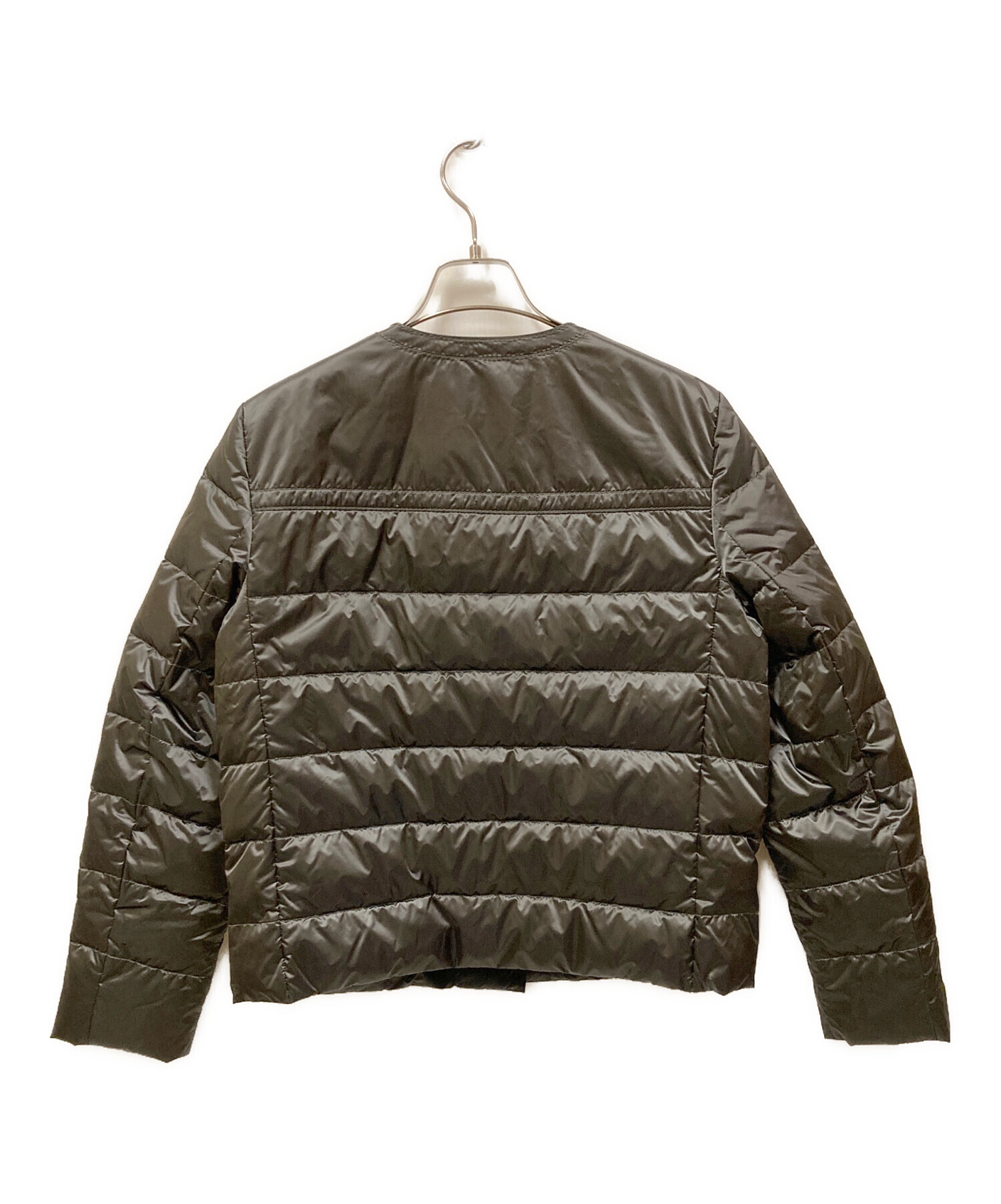 中古・古着通販】PRADA (プラダ) ノーカラーダウンジャケット ブラック