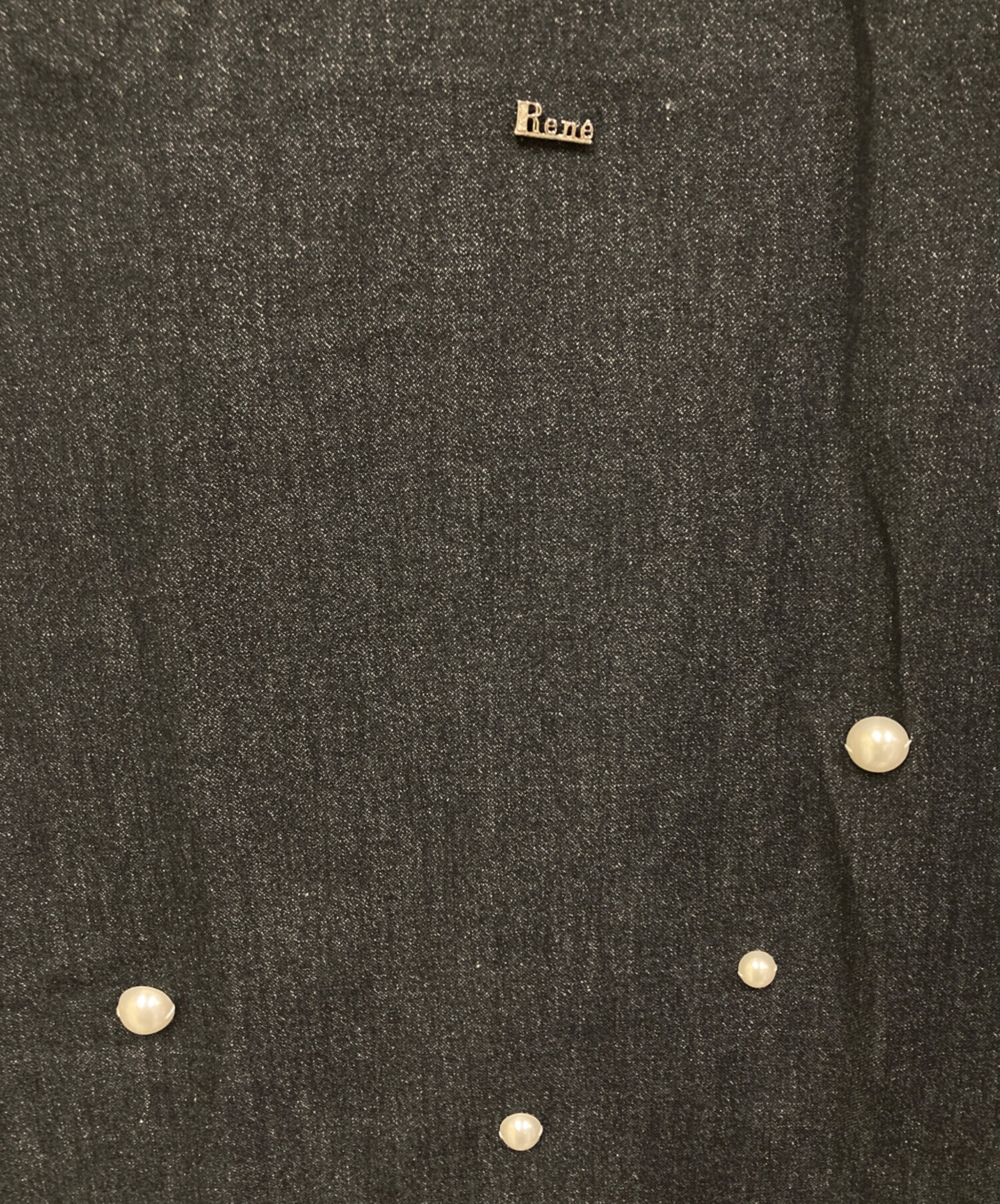 中古・古着通販】Rene (ルネ) デニムライクパール装飾ワンピース