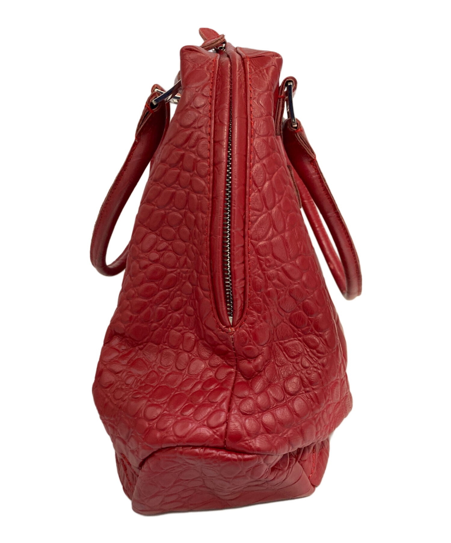 中古・古着通販】muta (ムータ) 型押し8バッグ レッド｜ブランド・古着