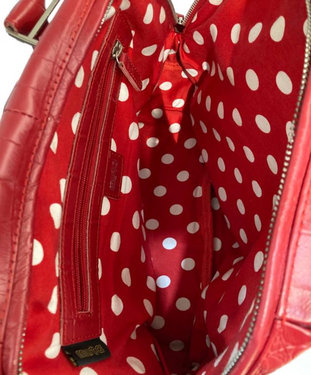 な*ん様 【未使用】　ムータ　muta x garuglier 2way レッド 中古・古着通販】muta (ムータ) 型押し8バッグ レッド｜ブランド・古着