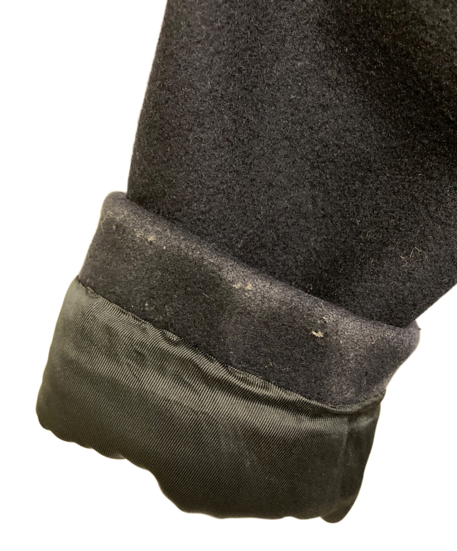 中古・古着通販】PRADA (プラダ) メルトンフーデッドコート ネイビー