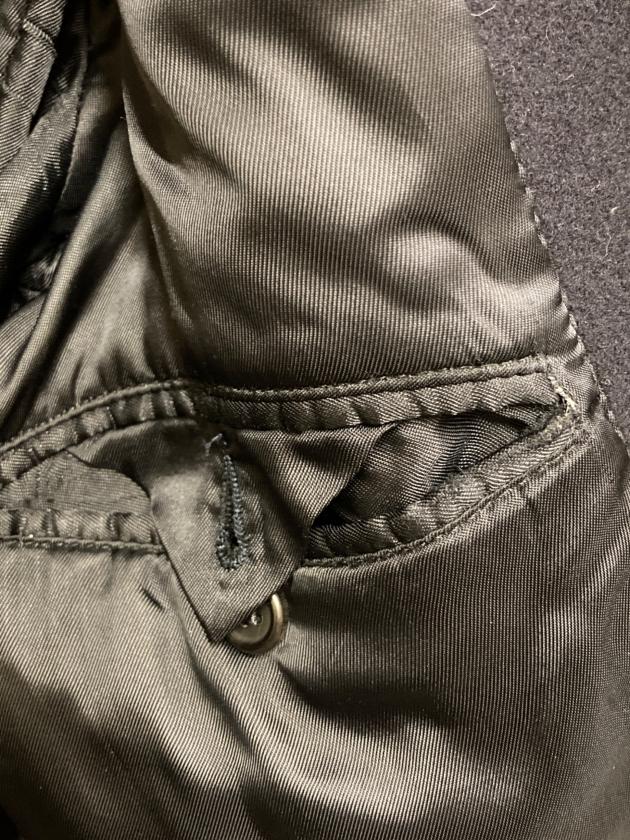 中古・古着通販】PRADA (プラダ) メルトンフーデッドコート ネイビー