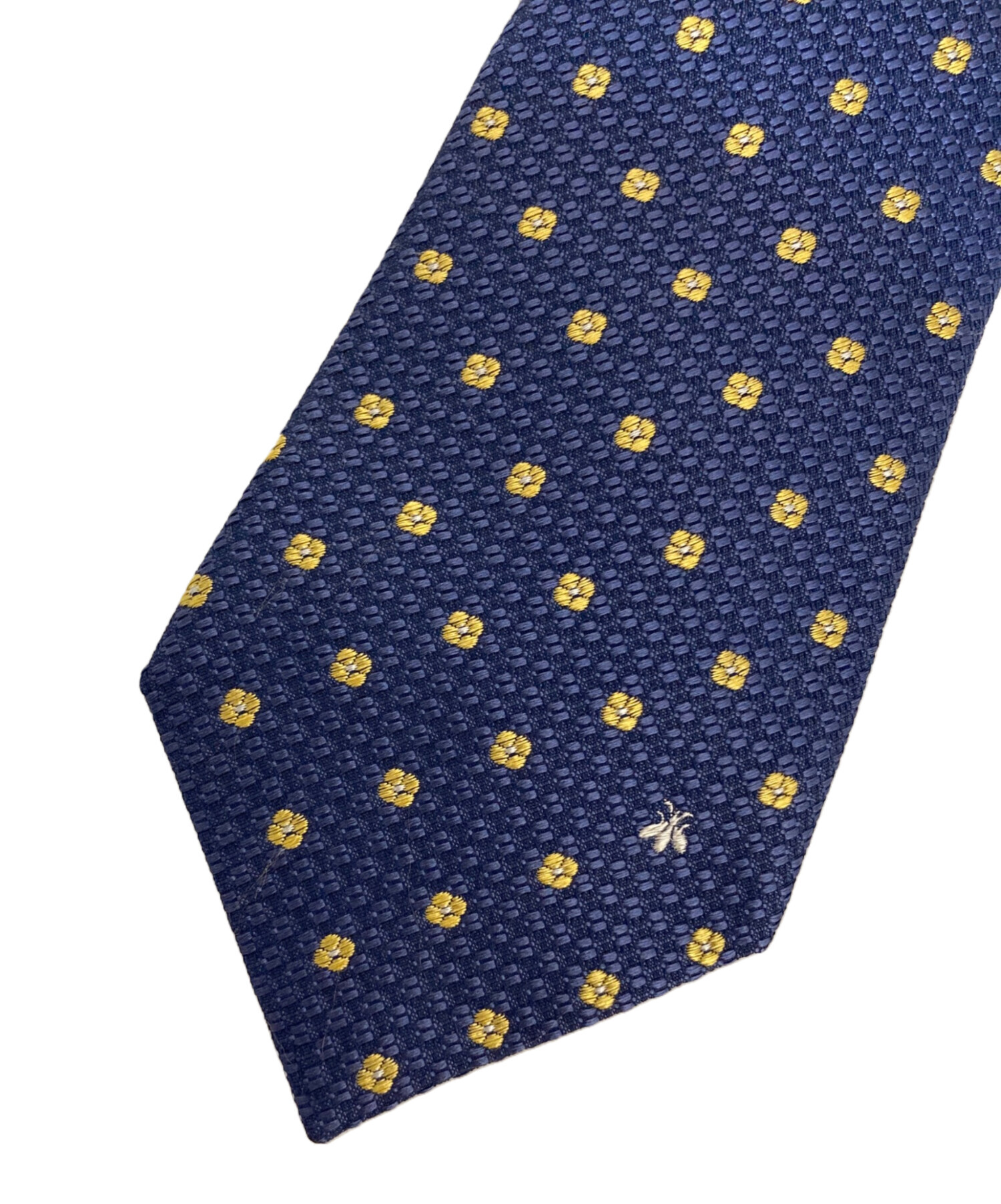 中古・古着通販】GUCCI (グッチ) 花柄ネクタイ ブルー×イエロー サイズ