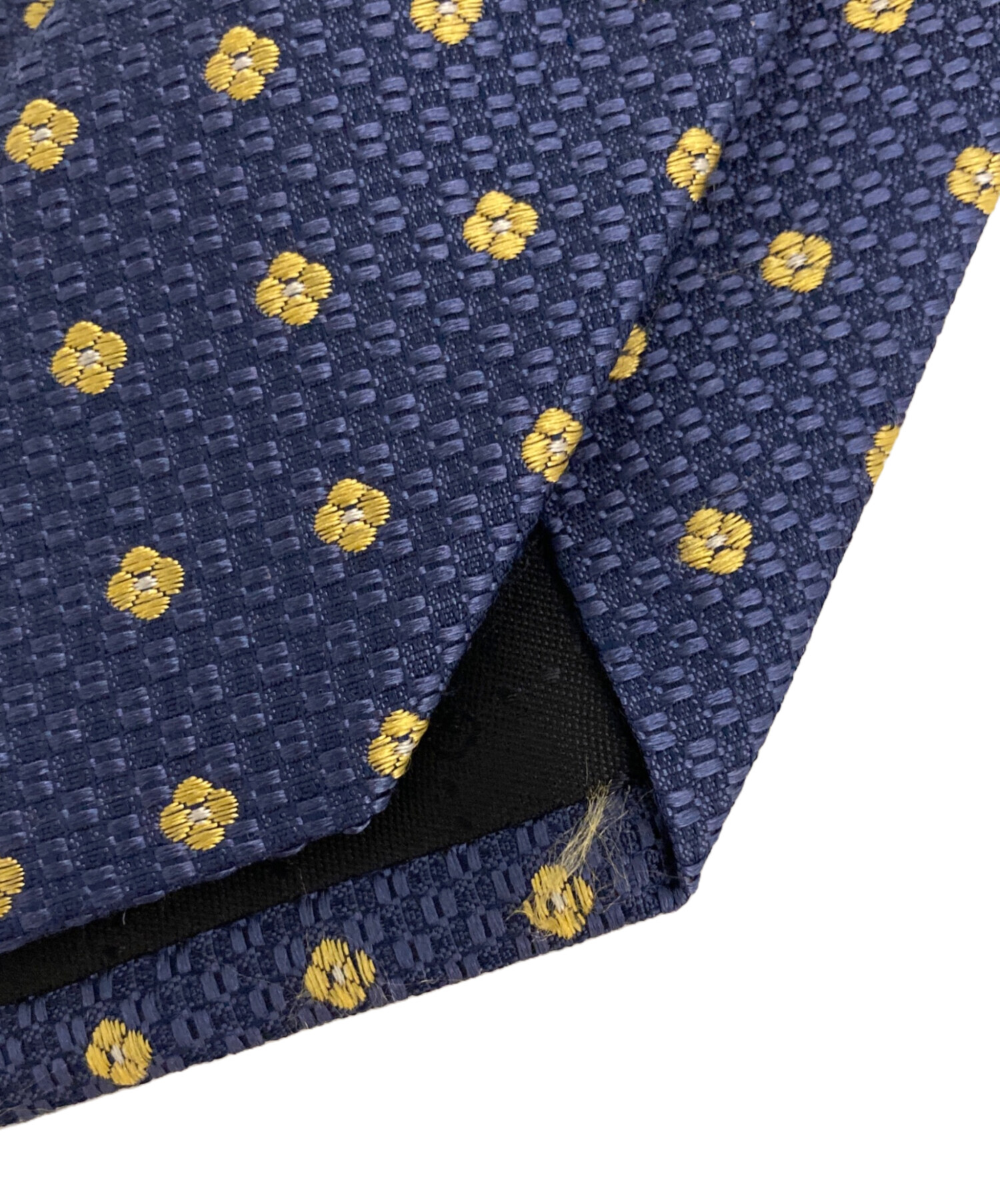 中古・古着通販】GUCCI (グッチ) 花柄ネクタイ ブルー×イエロー サイズ