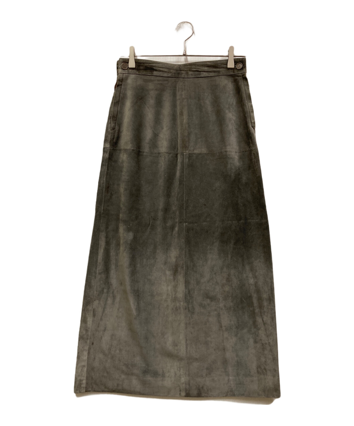 中古・古着通販】HERMES (エルメス) カーフスキンスウェードマキシ