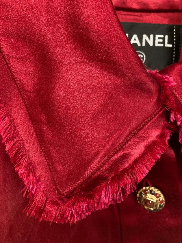 中古・古着通販】CHANEL (シャネル) ココマークボタンシルクギャザー