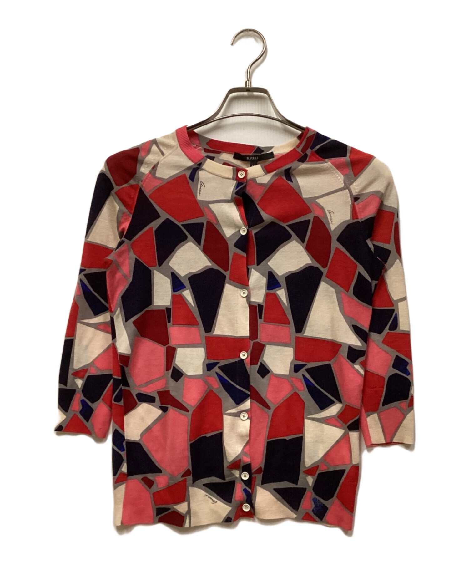 中古・古着通販】GUCCI (グッチ) 幾何学柄カシミヤ・シルク 