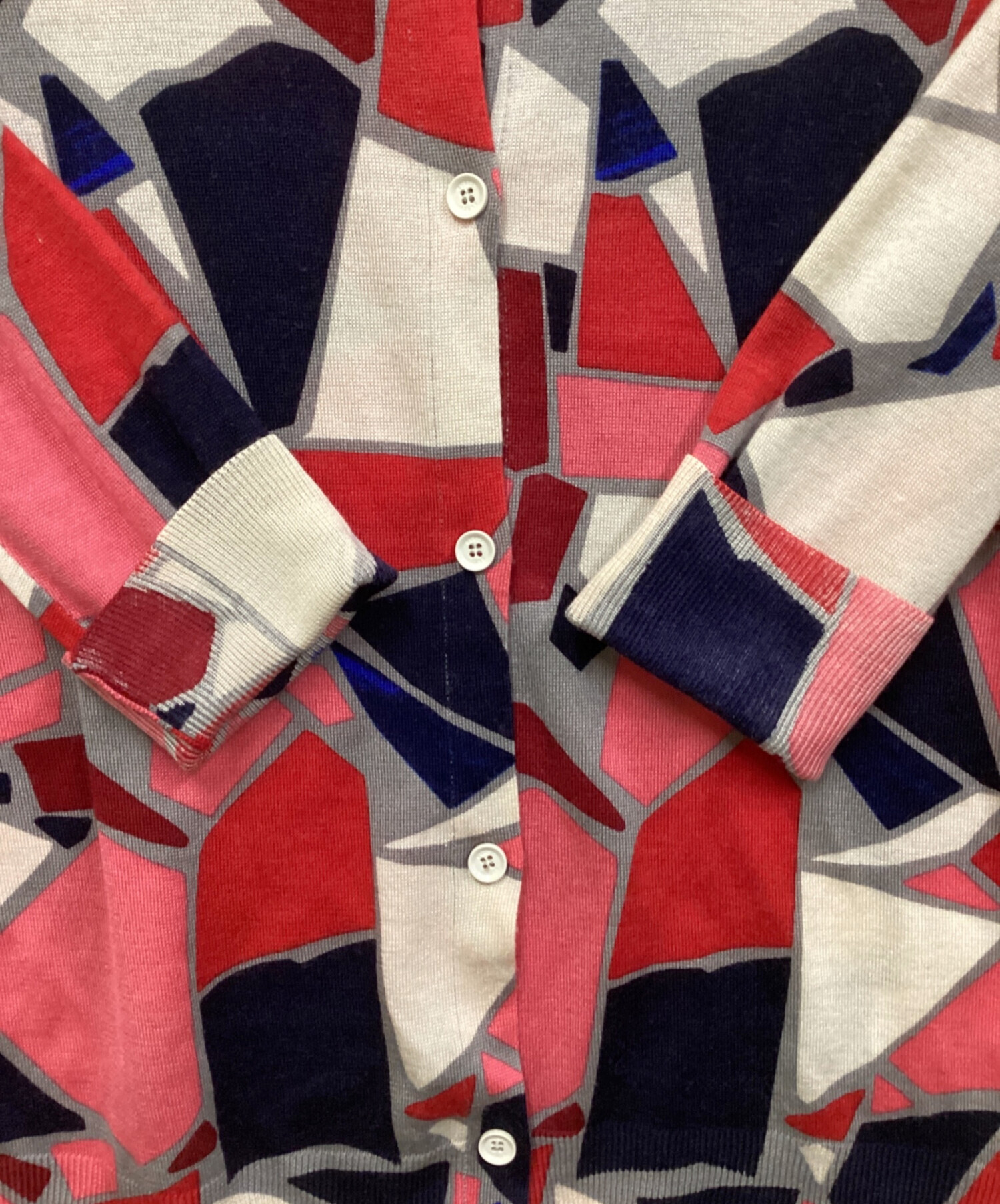 中古・古着通販】GUCCI (グッチ) 幾何学柄カシミヤ・シルク