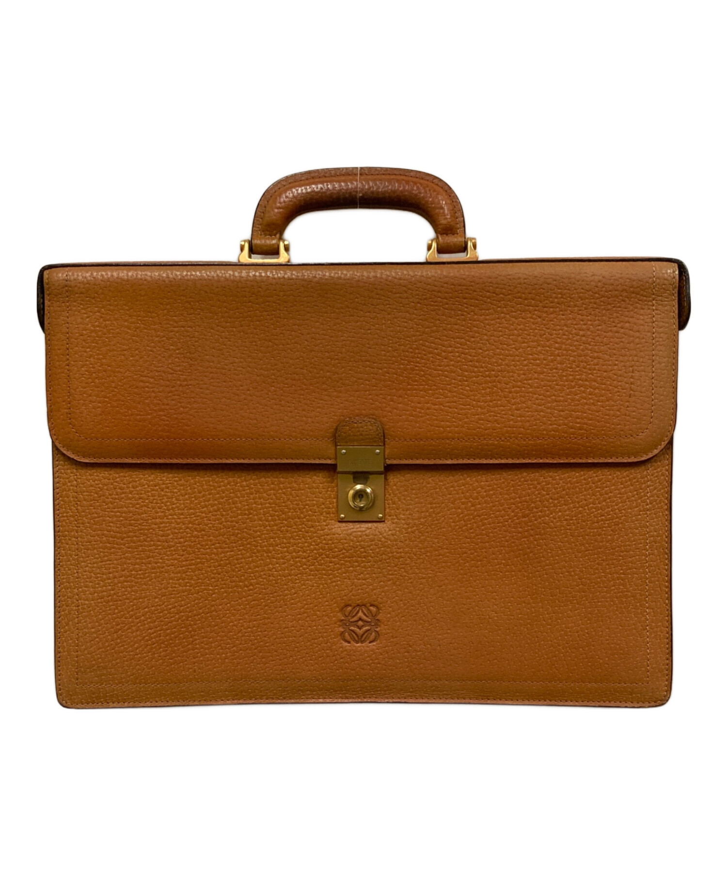 【専用】ロエベ ブリーフケース ニュートレド アナグラム レザー 現行 ブラウン 中古・古着通販】LOEWE (ロエベ) アナグラム柄レザーブリーフケース
