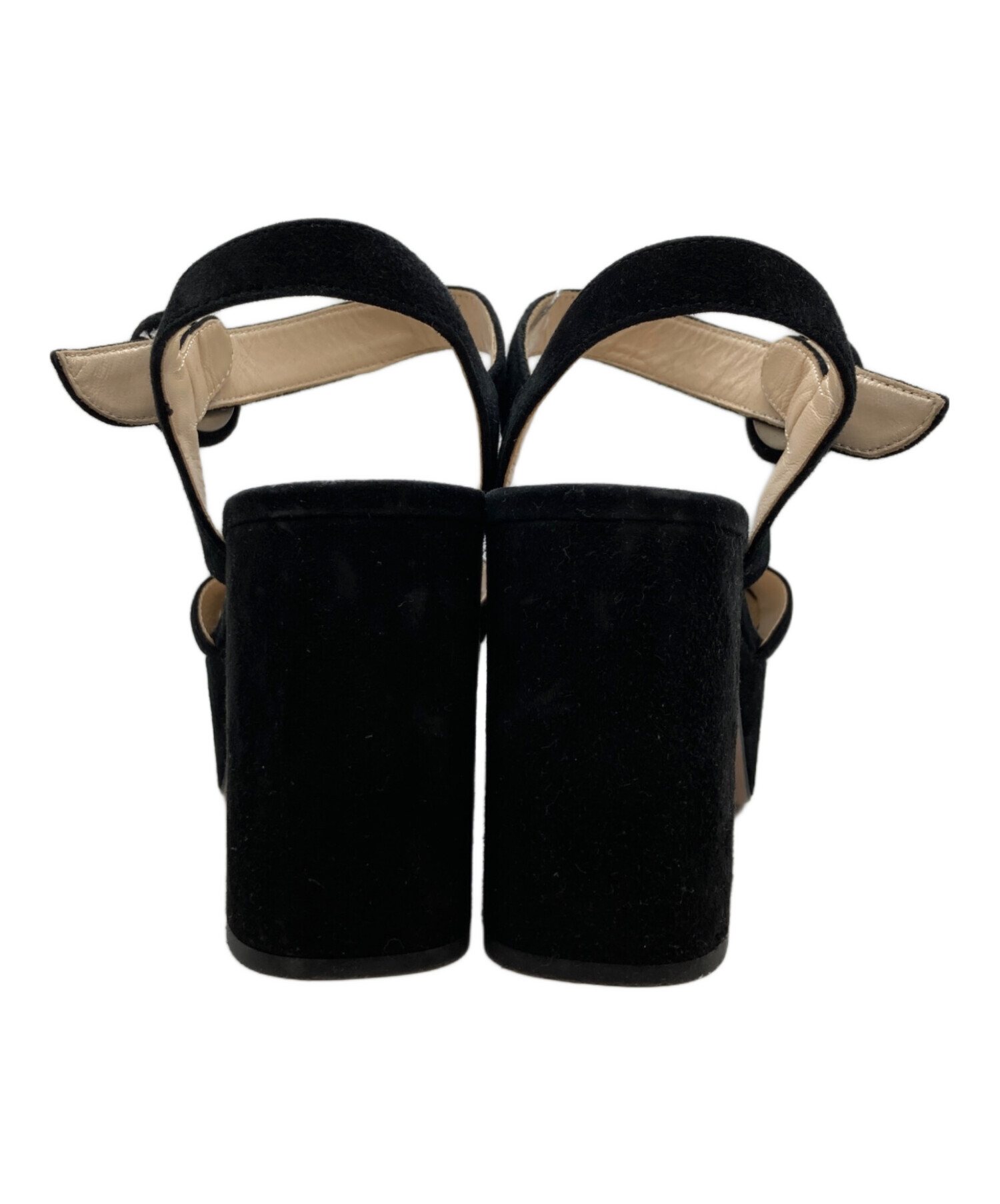 中古・古着通販】PRADA (プラダ) プラットフォームストラップヒール