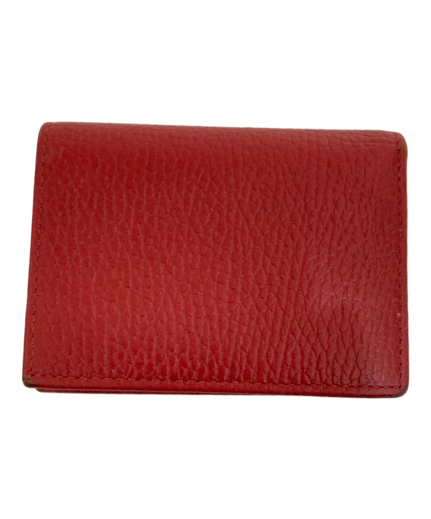 GUCCI GUCCI GG マーモント コンパクトウォレット レッド 中古・古着通販】GUCCI (グッチ) GGマーモントコンパクトウォレット