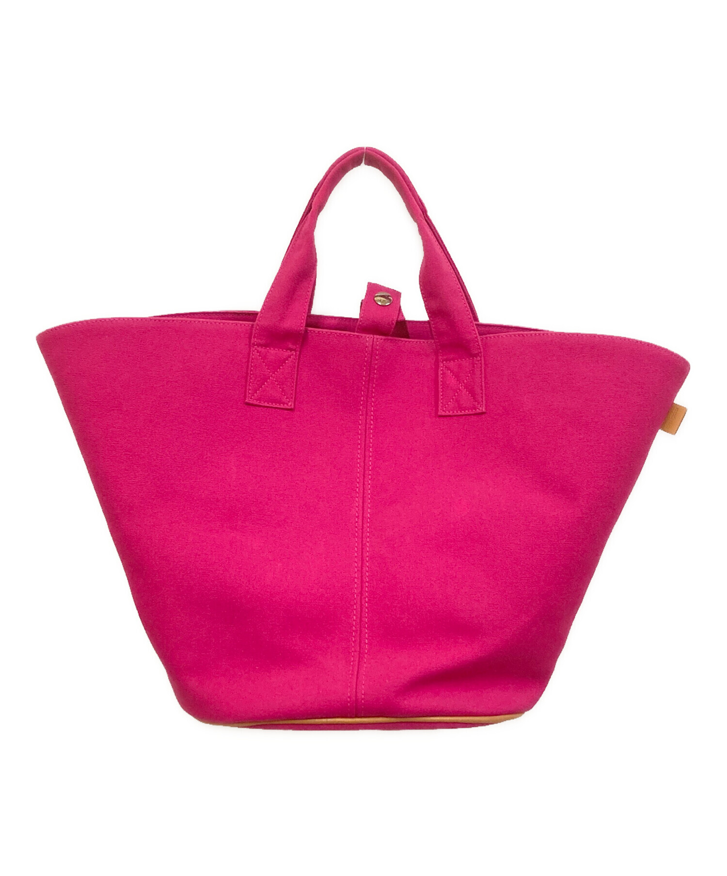 エルメス　トートバッグ　キャンパス地　ピンク系 中古・古着通販】HERMES (エルメス) パニエドプラージュPMキャンバス
