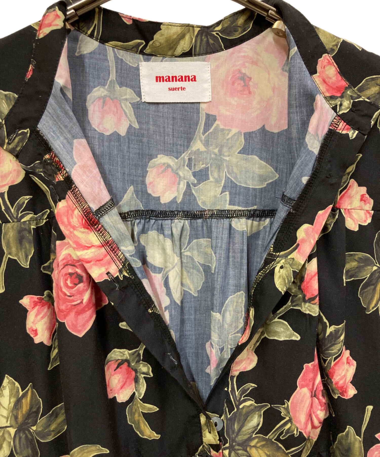 中古・古着通販】manana suerte (マニャーナスエルテ) 花柄ワンピース