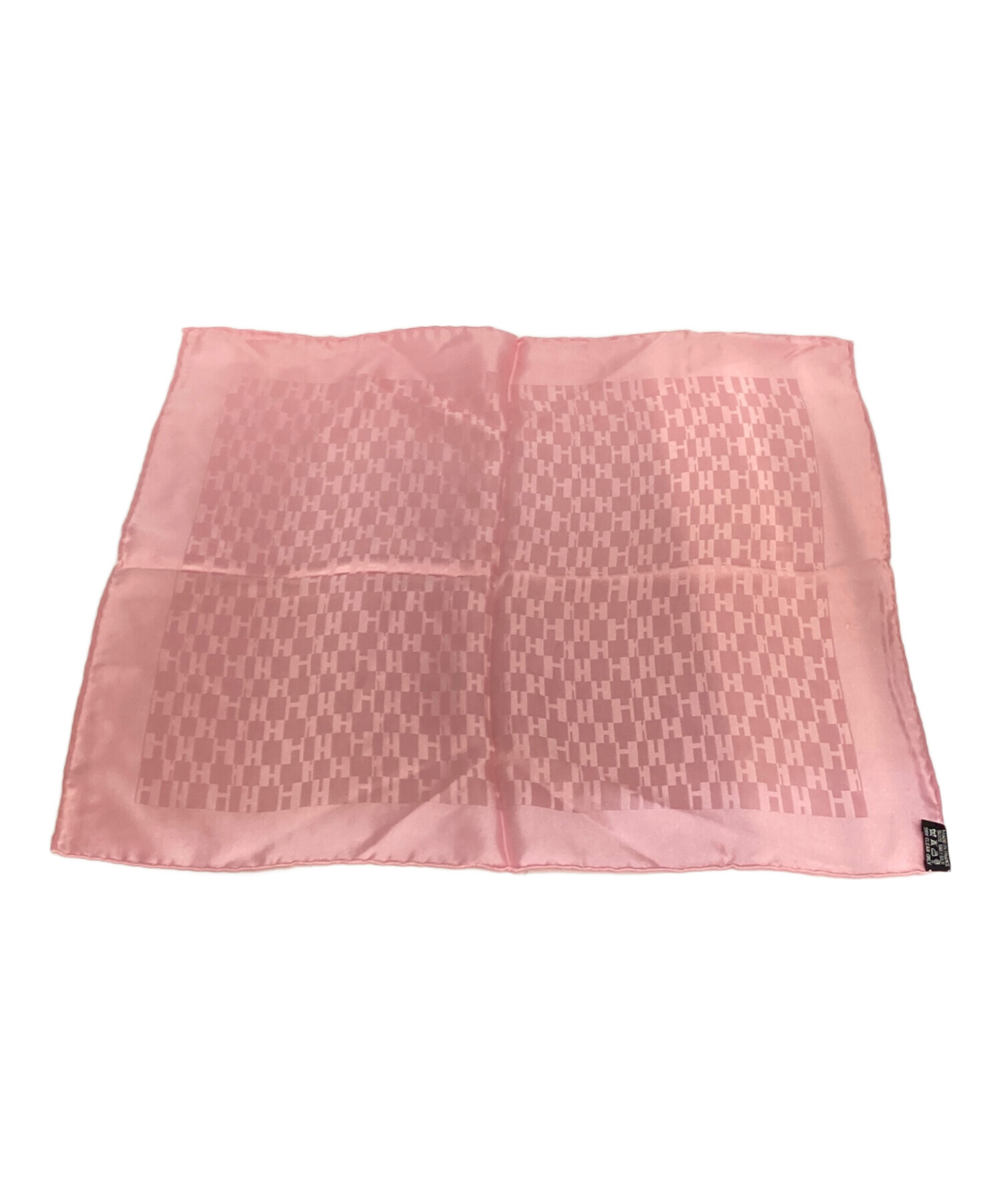 HERMES ピンク シルク スカーフ 40x4.5cm 中古・古着通販】HERMES (エルメス) グランH プチカレ40 シルク