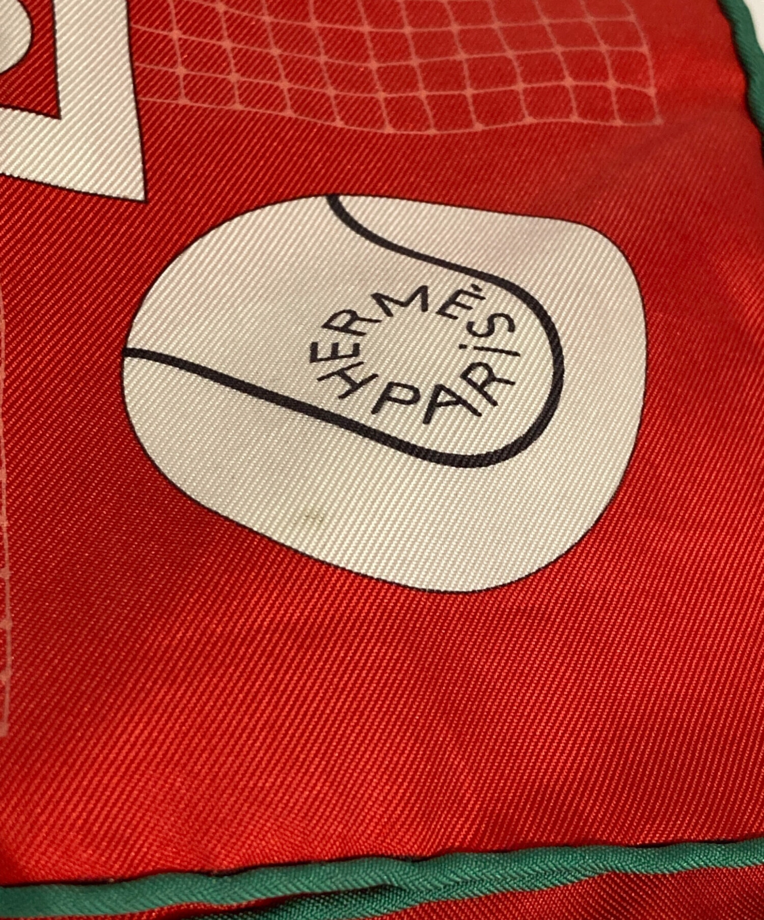 中古・古着通販】HERMES (エルメス) テニス柄プチカレ40 シルク