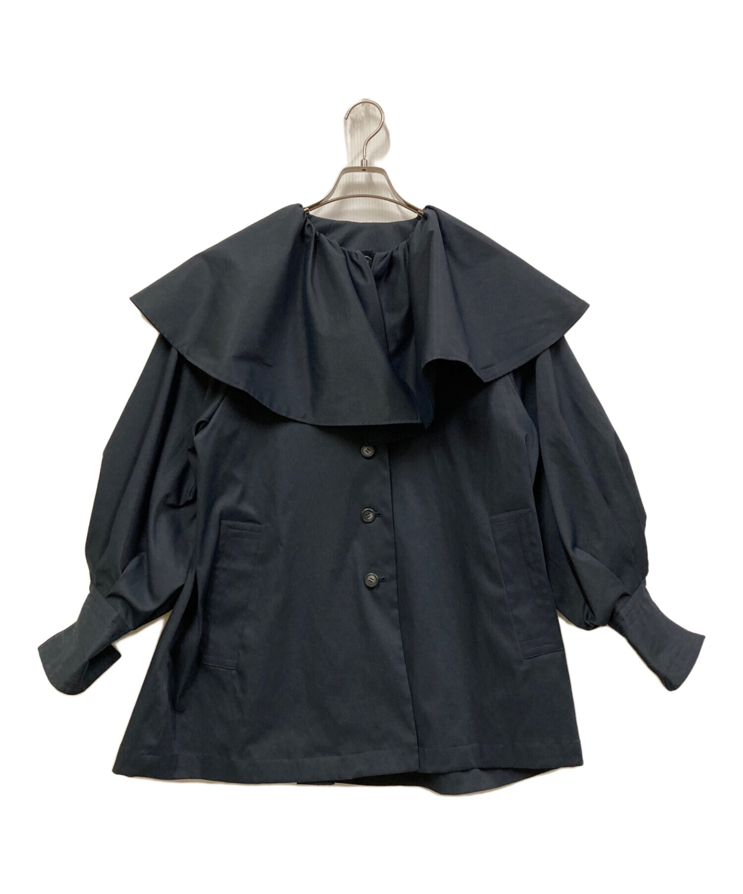 中古・古着通販】ELLA (エラ) トレンチケープコート ネイビー サイズ:F