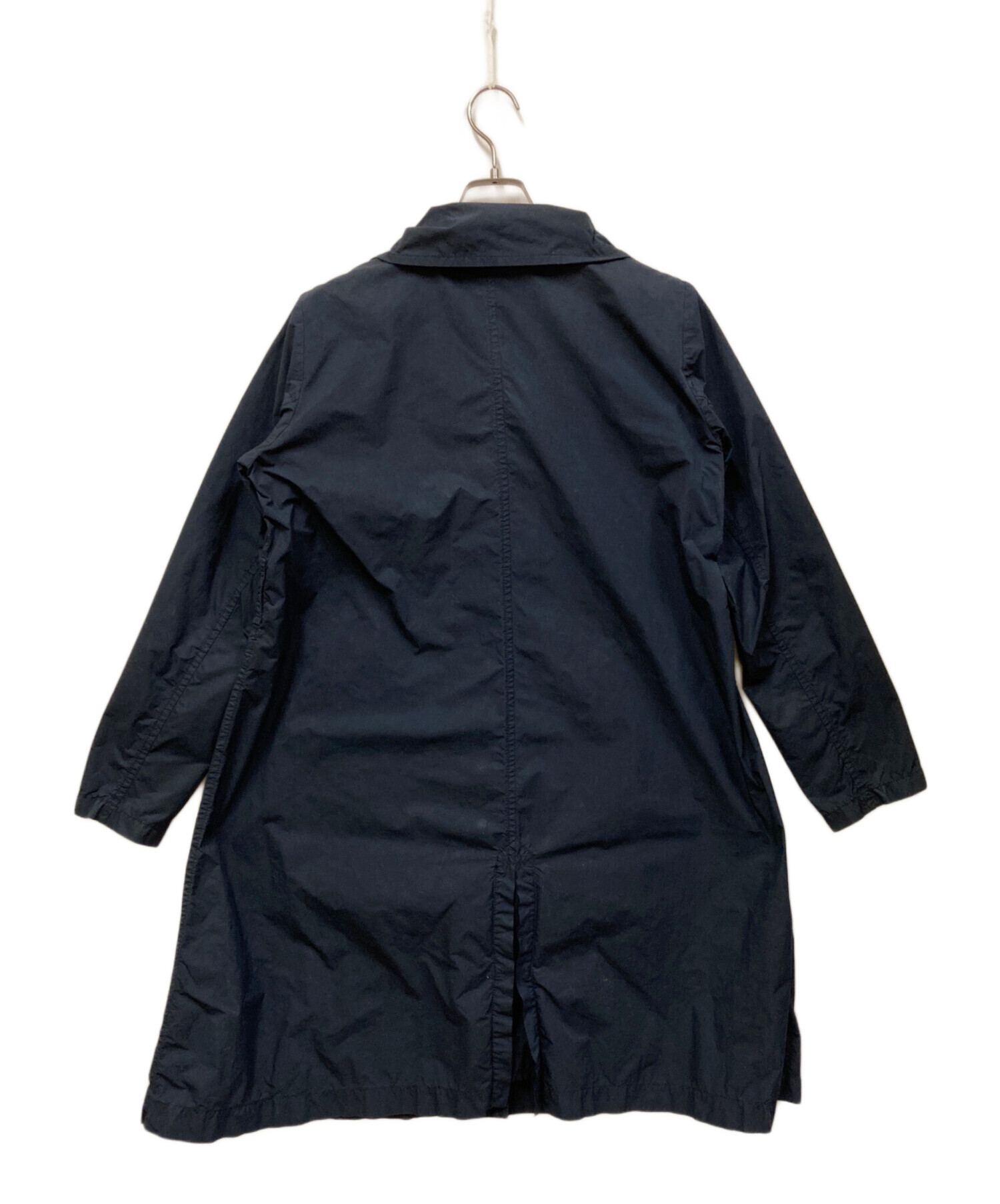 me ISSEY MIYAKE ネイビー オーバーサイズ ボタン付 ロングコート 中古・古着通販】ISSEY MIYAKE me (イッセイ ミヤケ ミー) デカボタン