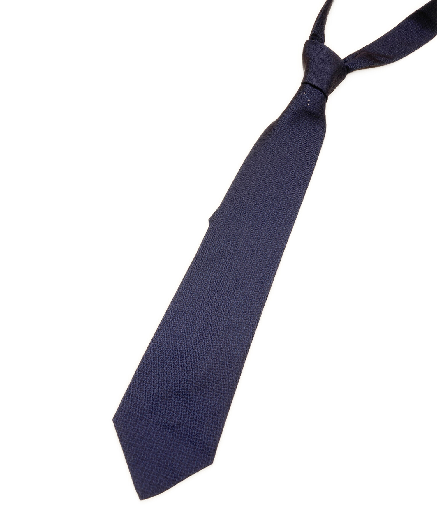 中古・古着通販】HERMES (エルメス) H柄ネクタイ ネイビー サイズ:表記