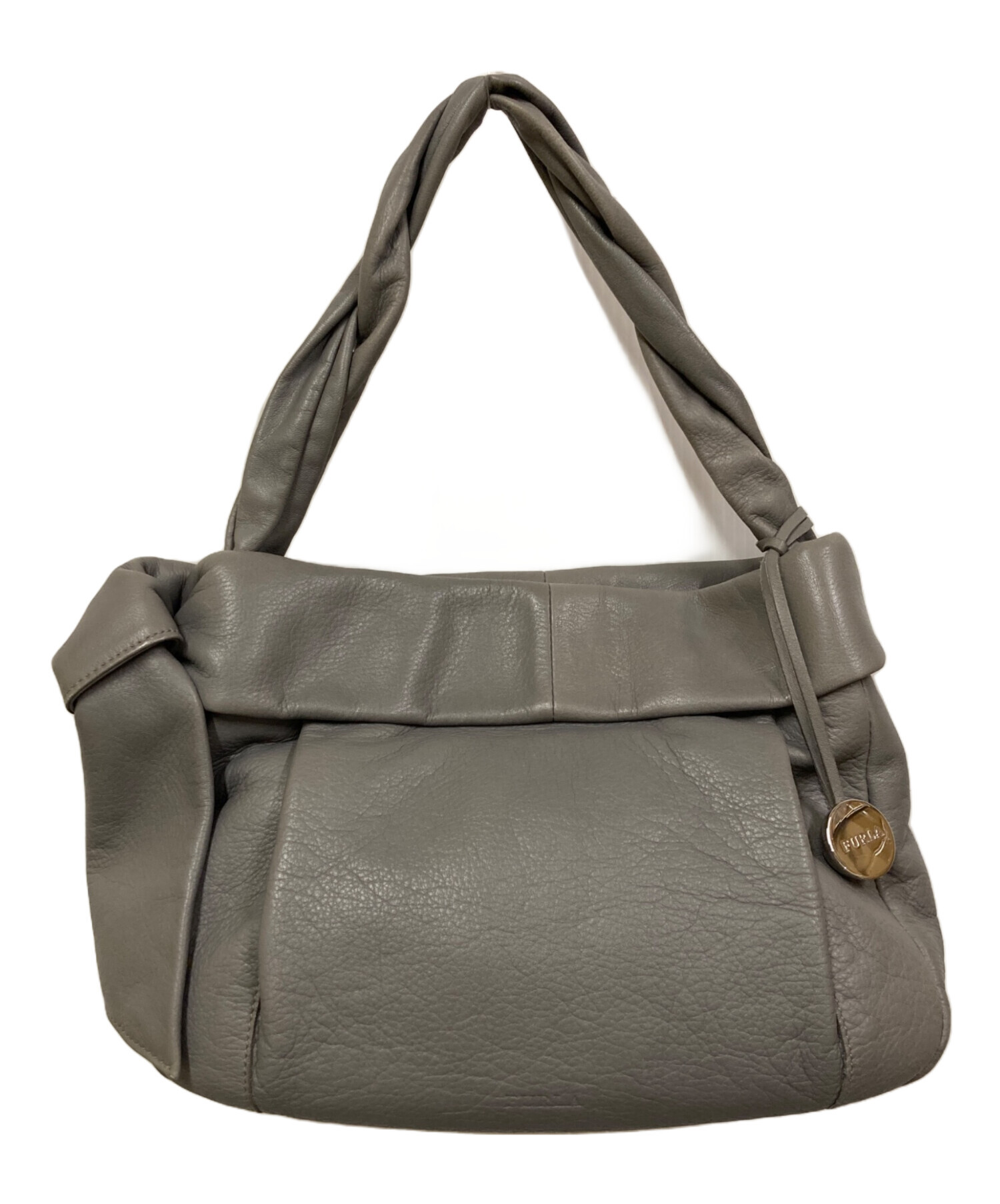 未使用 タグ付 FURLA フルラ ハンドバッグ レザー 黒 ブラック 保存袋