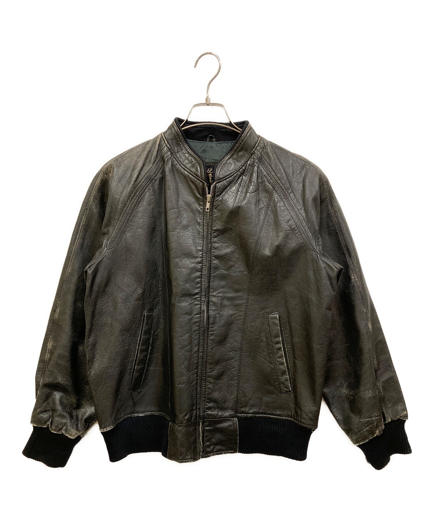中古・古着通販】Deluxe (デラックス) カウレザーボンバージャケット 