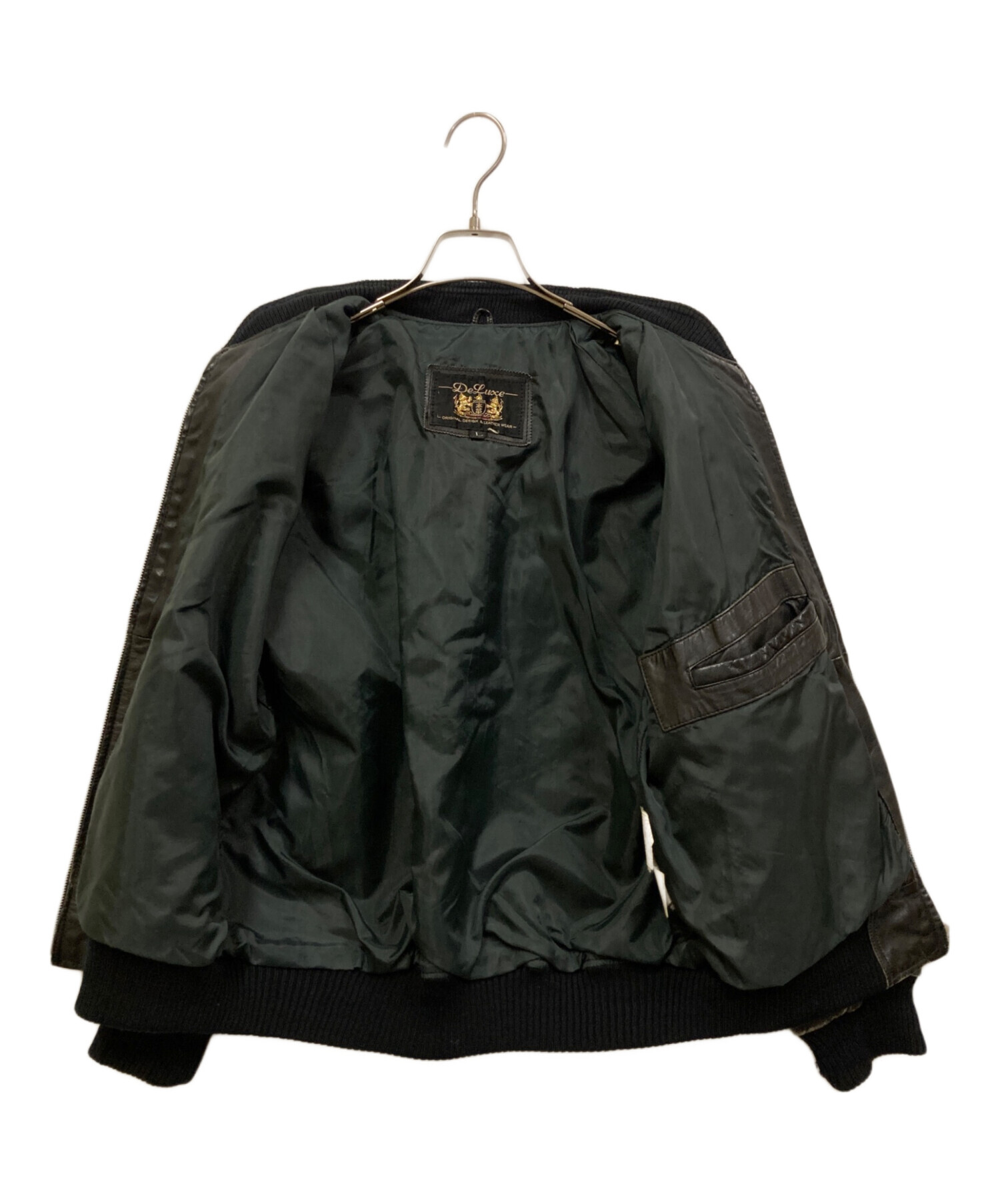 中古・古着通販】Deluxe (デラックス) カウレザーボンバージャケット