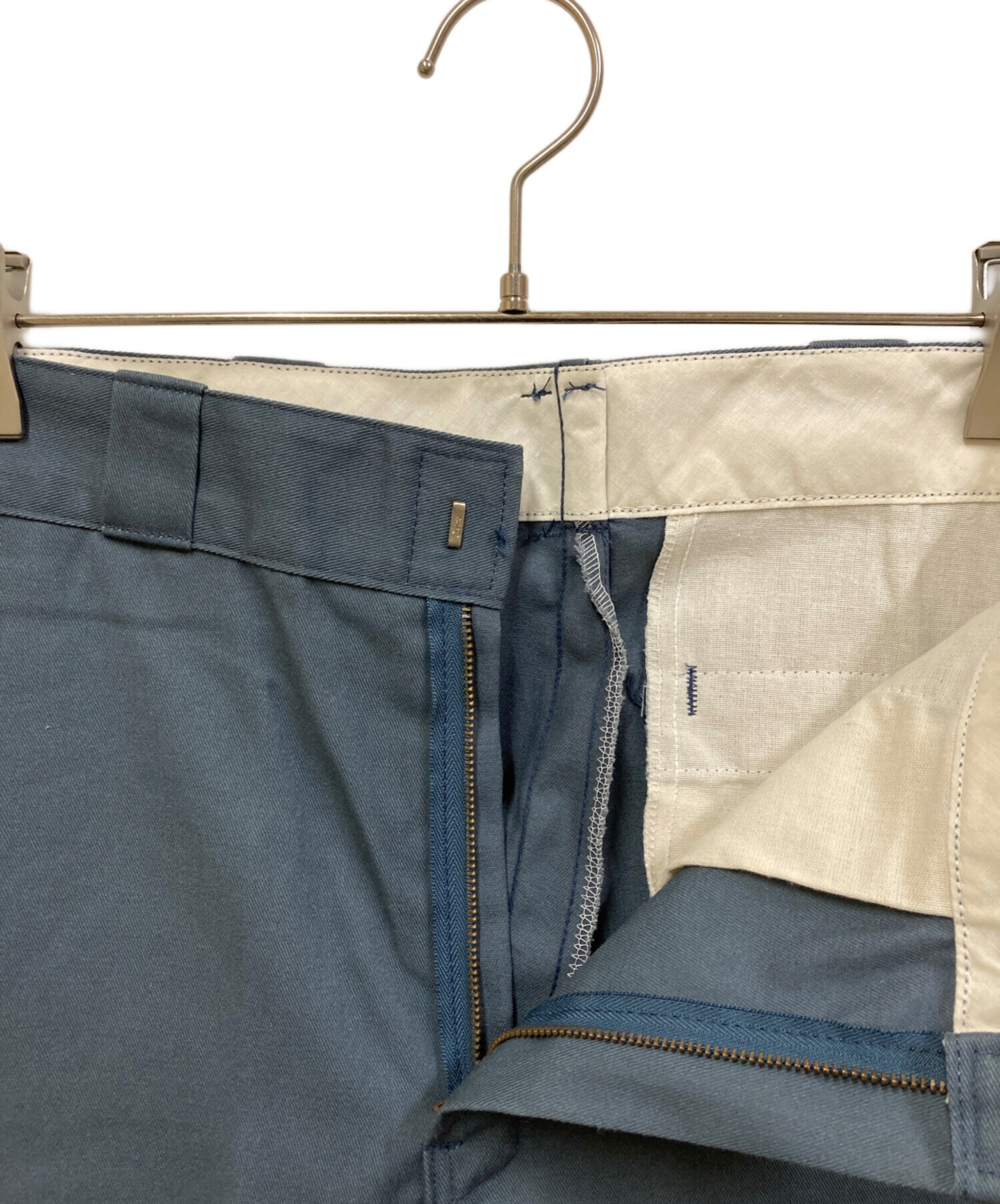 80s ディッキーズ　ゴールデンサイズ 80s USA製 Dickiesディッキーズ ワークパンツ 紺 W34 L30☆874