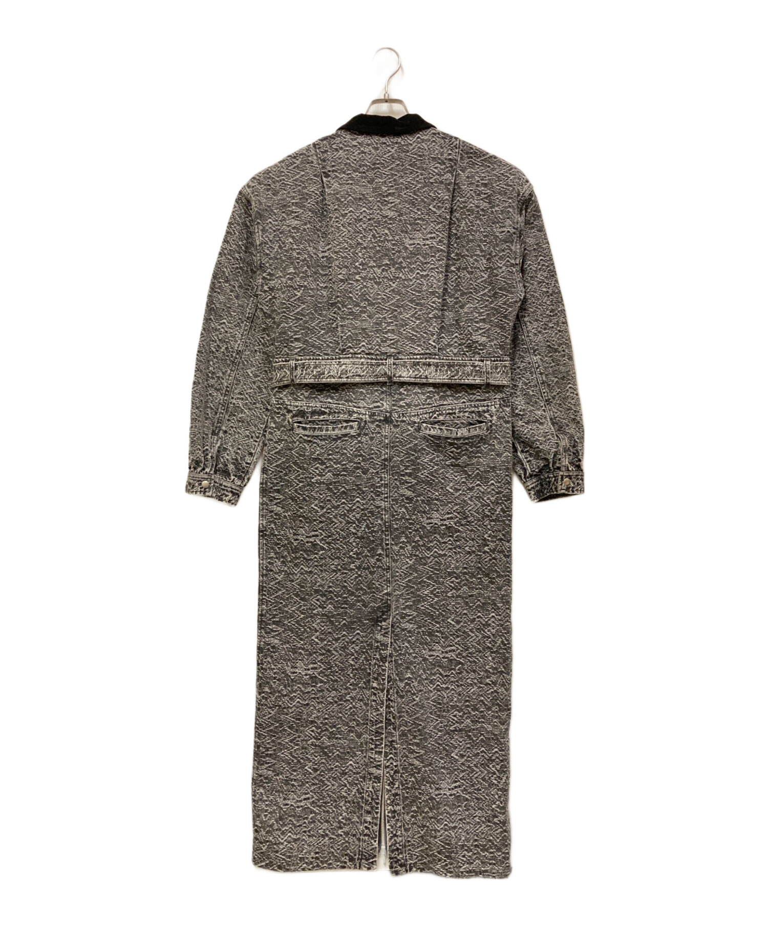 中古・古着通販】AMERI (アメリ) BLOUSON LIKE DENIM DRESS グレー