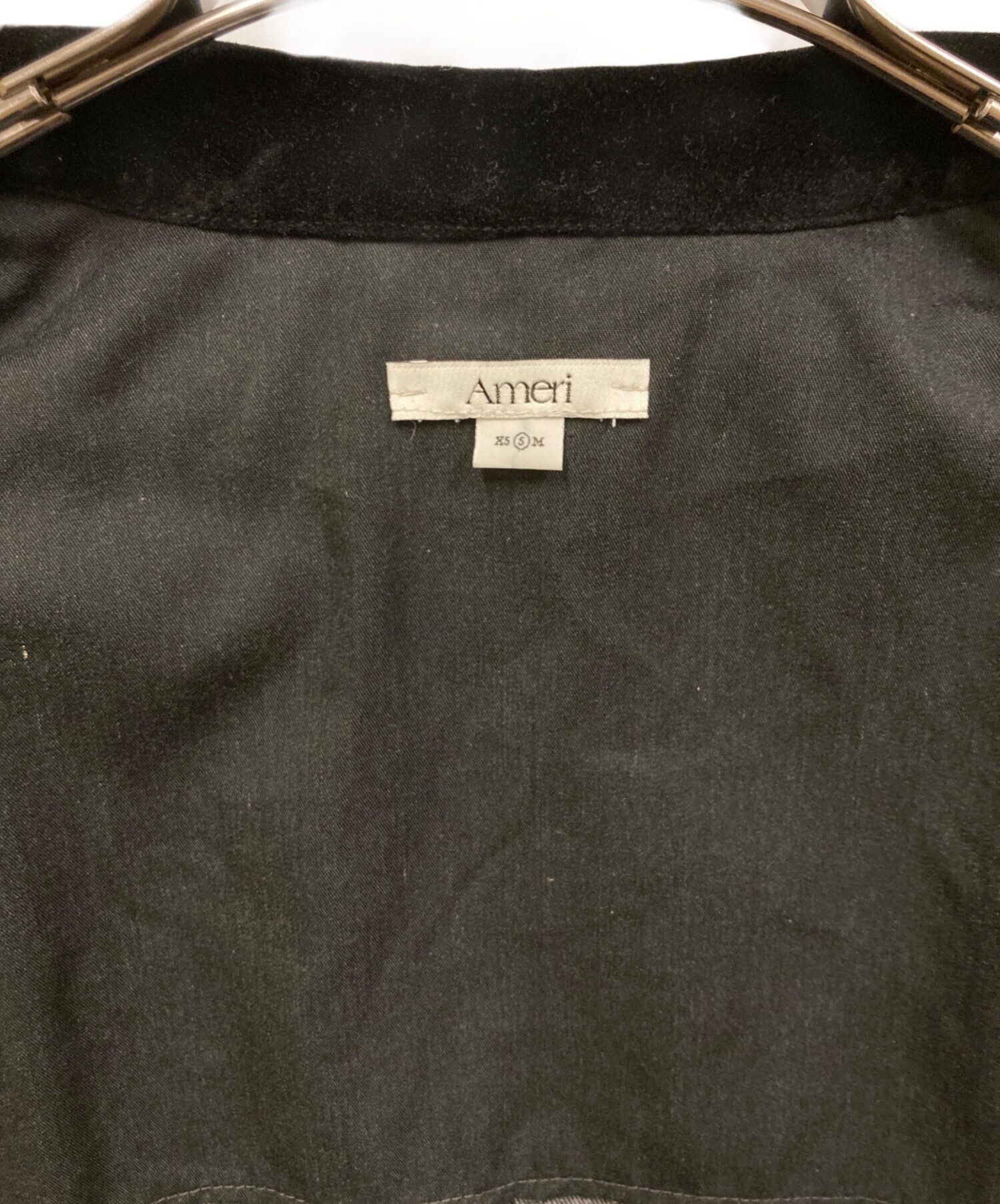 中古・古着通販】AMERI (アメリ) BLOUSON LIKE DENIM DRESS グレー