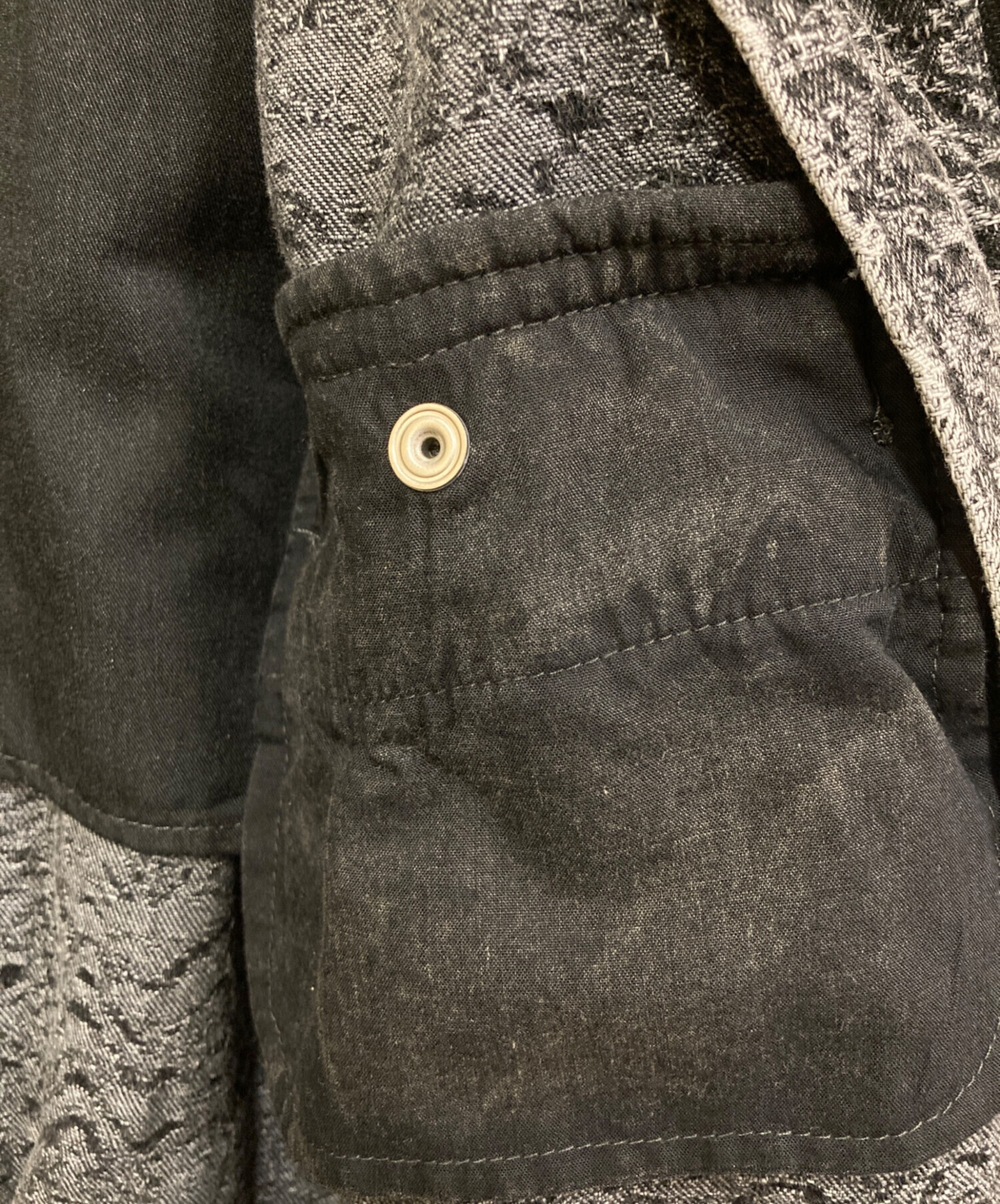 中古・古着通販】AMERI (アメリ) BLOUSON LIKE DENIM DRESS グレー