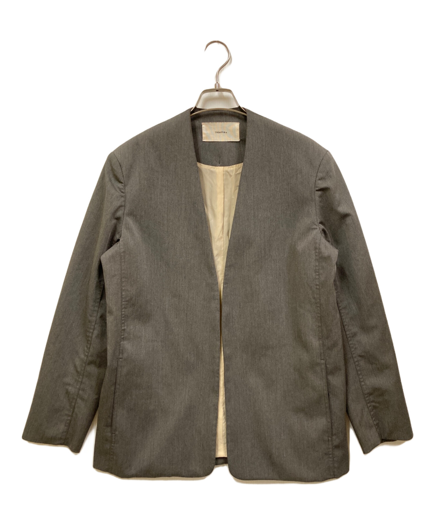 todayful グレー ジャケット サイズ36 中古・古着通販】TODAYFUL (トゥデイフル) ヘザーカラーレスジャケット