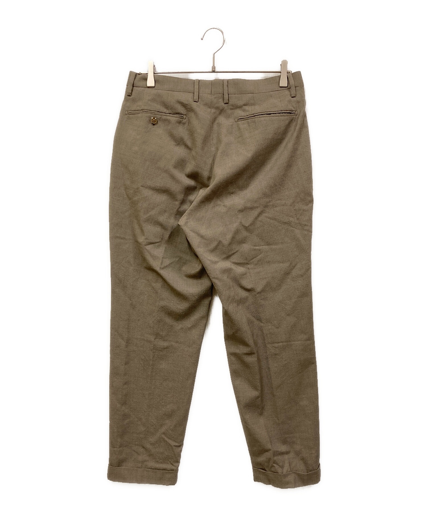 COMOLI コモリ　ベージュパンツ　汚れあり　格安 COMOLI（コモリ） 22SS コットン シンチバック チノオーバーパンツ