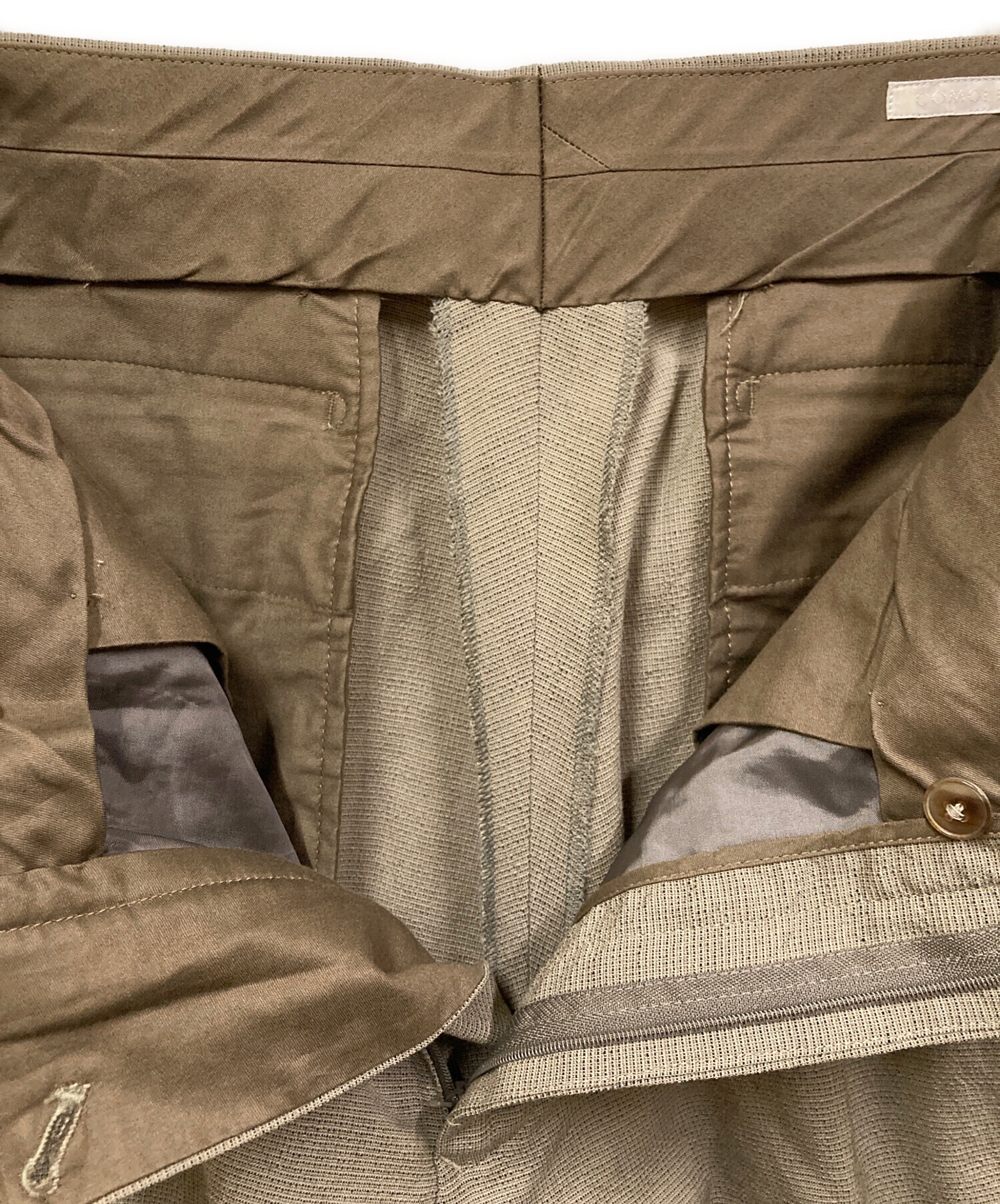 中古・古着通販】COMOLI (コモリ) ウール 2タックパンツ ベージュ