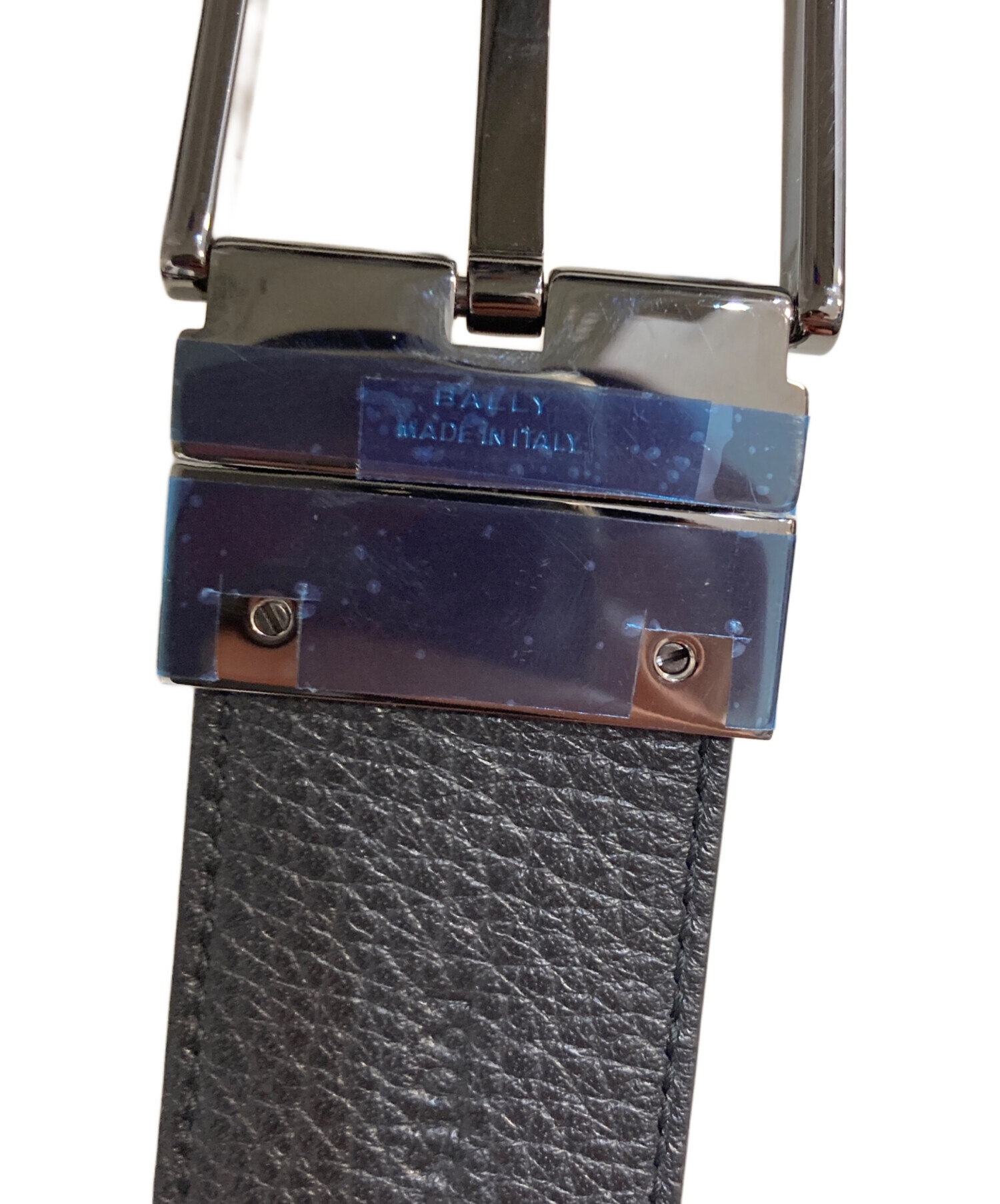 中古・古着通販】BALLY (バリー) レザーベルト ブラック×レッド