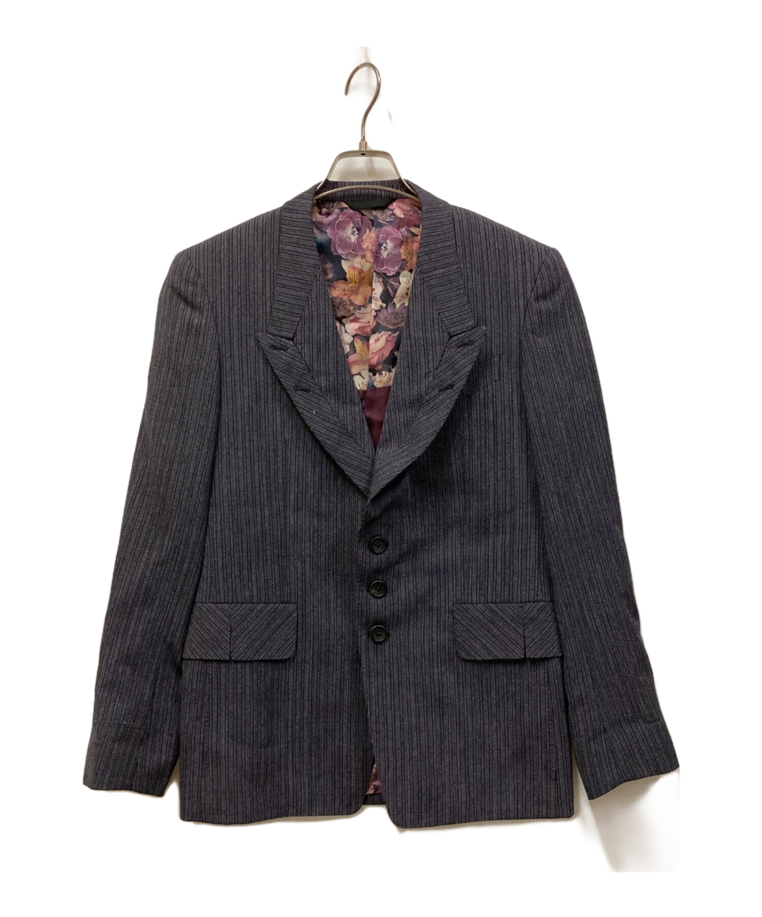 Smith Paul 未使用級 花柄 スーツベスト ストライプ SMITH タグ Paul