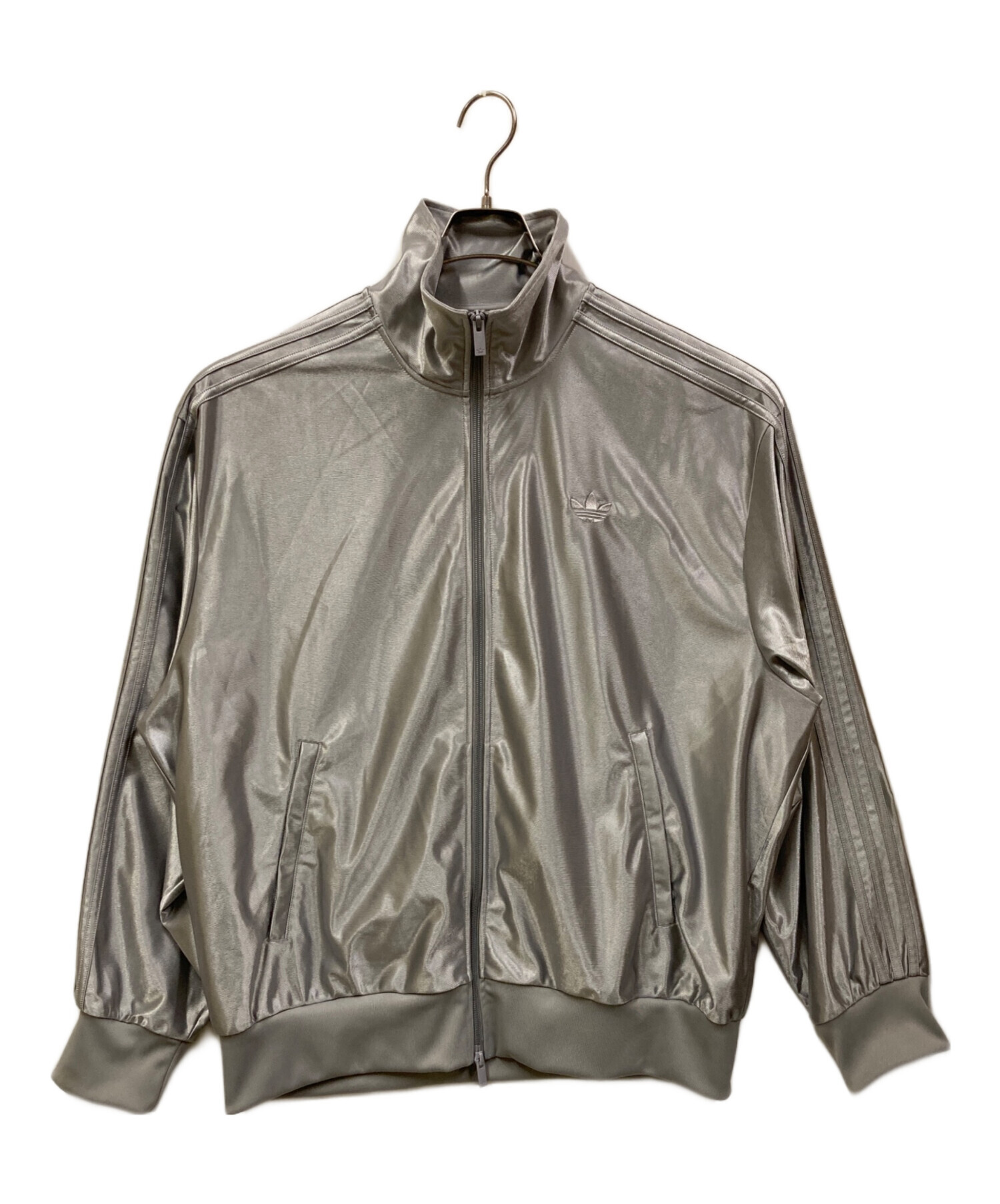 adidas ファイヤーバード シルバー L 美品 IT7450 adidas☆オーバーサイズ ファイヤーバード トラックトップ (adidas