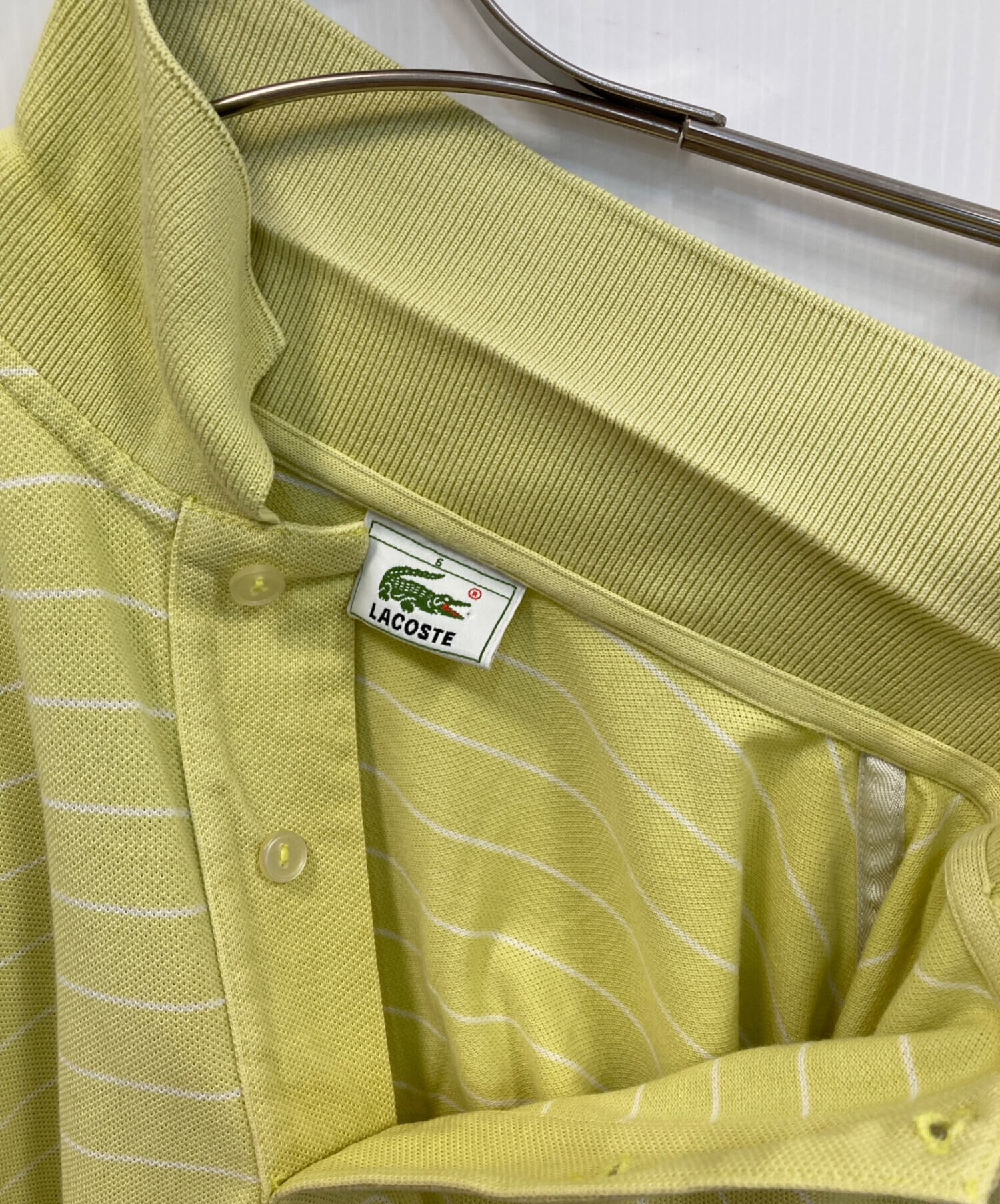 中古・古着通販】LACOSTE (ラコステ) ポロシャツ イエロー サイズ:XXL